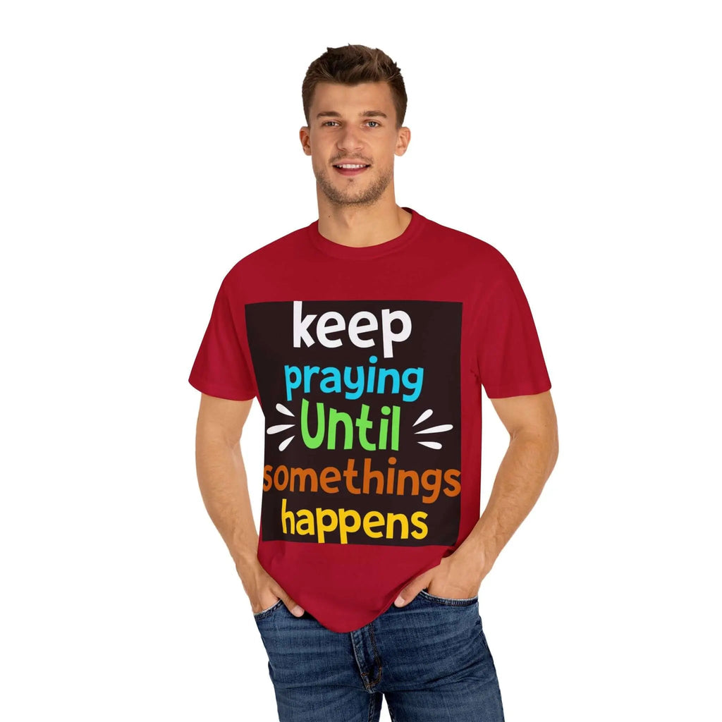 Inspirational Praying T-Shirt for Everyday Motivation Back To Basics