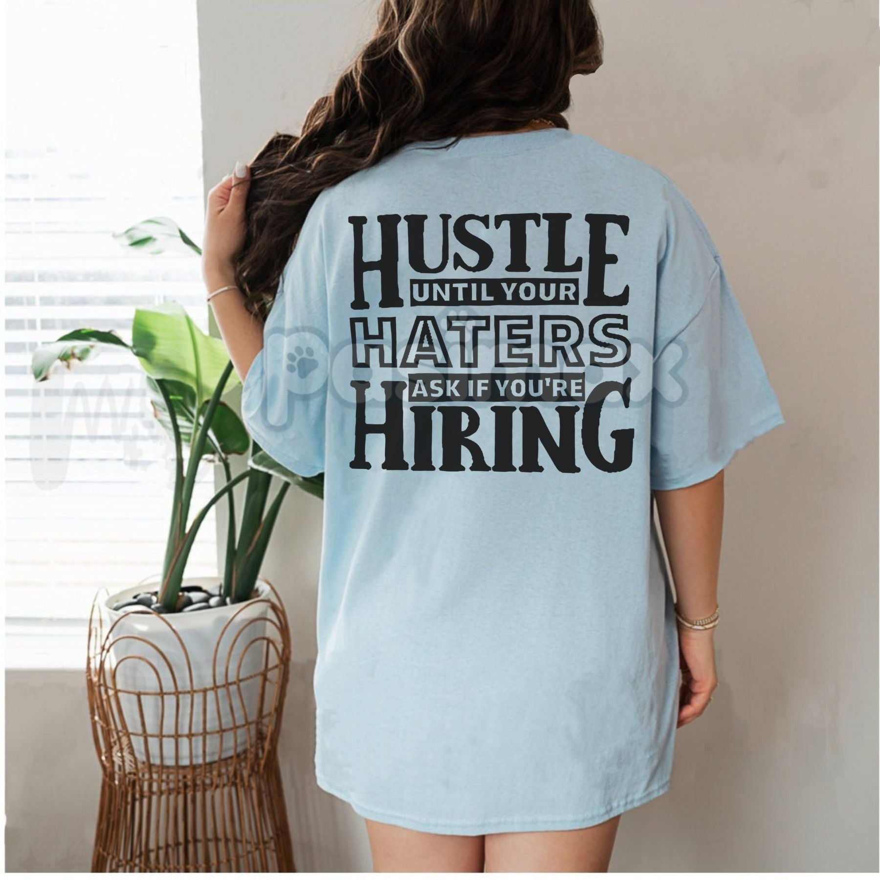 "HUSTLE UNTIL YOUR HATERS" Casual Black Print T-shirt - Motivational Streetwear Tee, Inspirational Success Apparel Pasimax