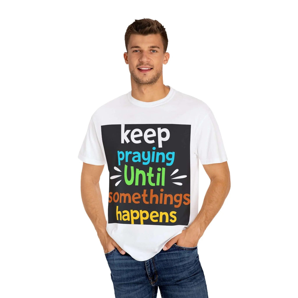 Inspirational Praying T-Shirt for Everyday Motivation Back To Basics