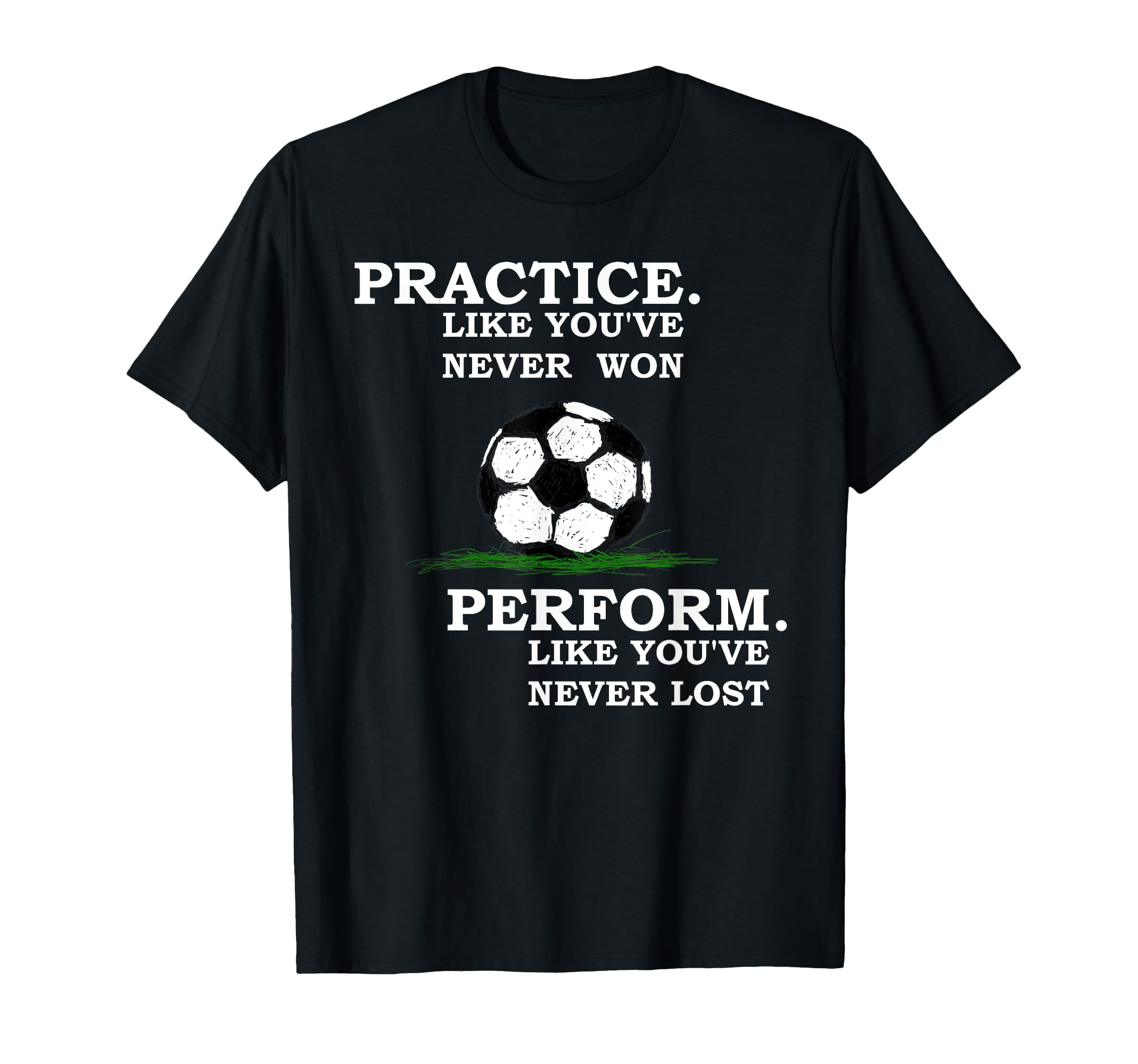 Inspirational Motivation Soccer T-Shirt - Minimalist Print Men Women Aurapick
