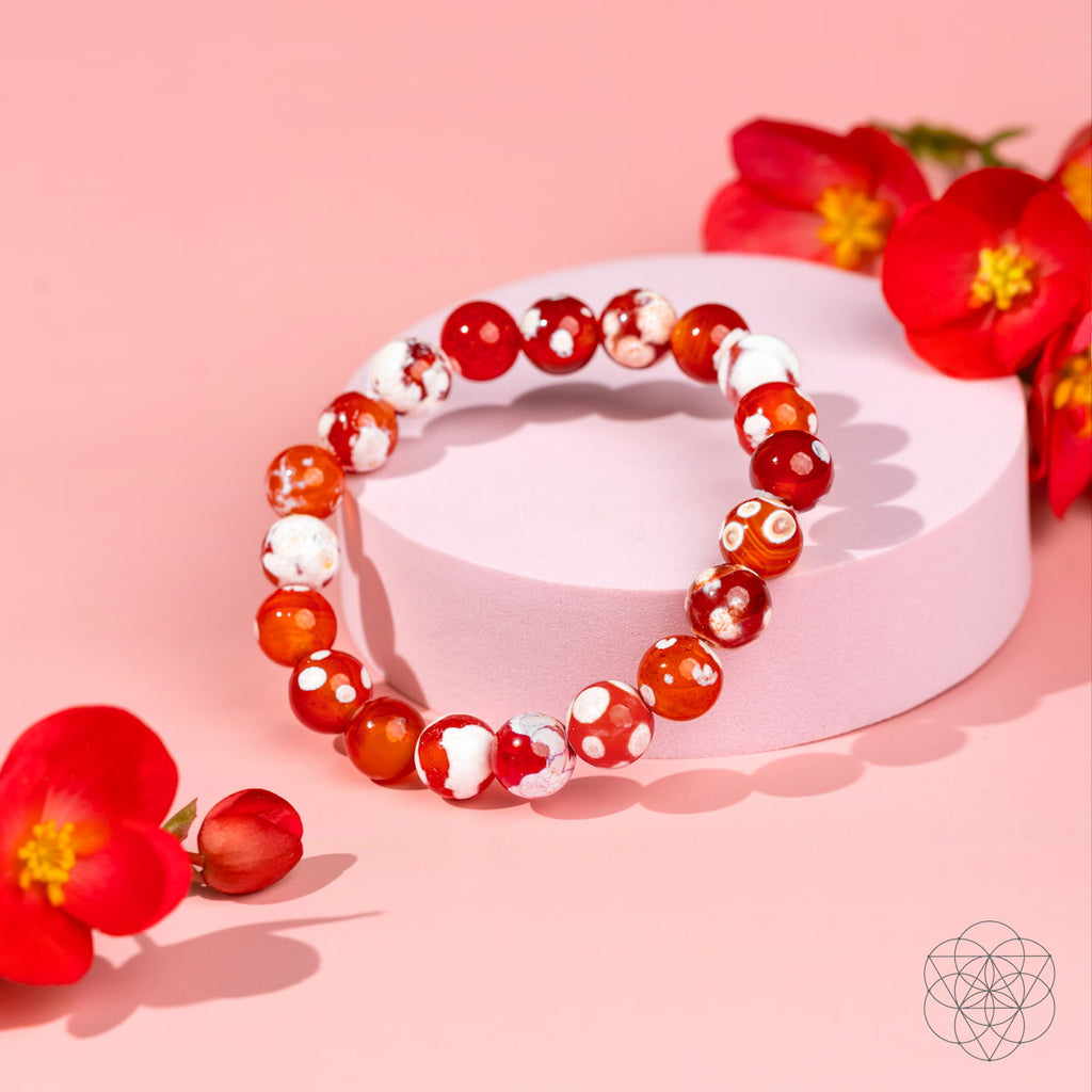 Feminine Force – Carnelian Orca Agate Bracelet Conscious Items