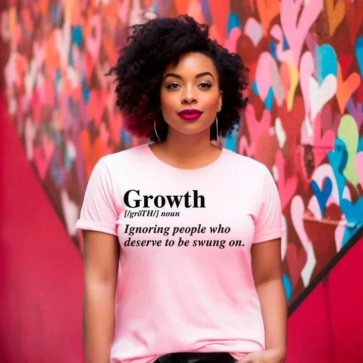 Growth Definition Graphic Tee – Unisex Uplifting Message T-Shirt Adorb Custom Tees