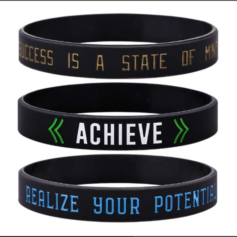 Silicone Wristband Rubber Band Motivational Bracelet For Men And Women Perfect Gift Jewelry Cool Style Stevvex