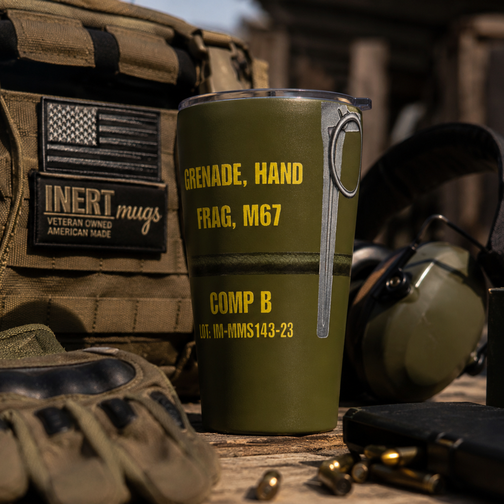 14oz Frag Grenade Tumbler - Military Inspired Insulated Drinkware