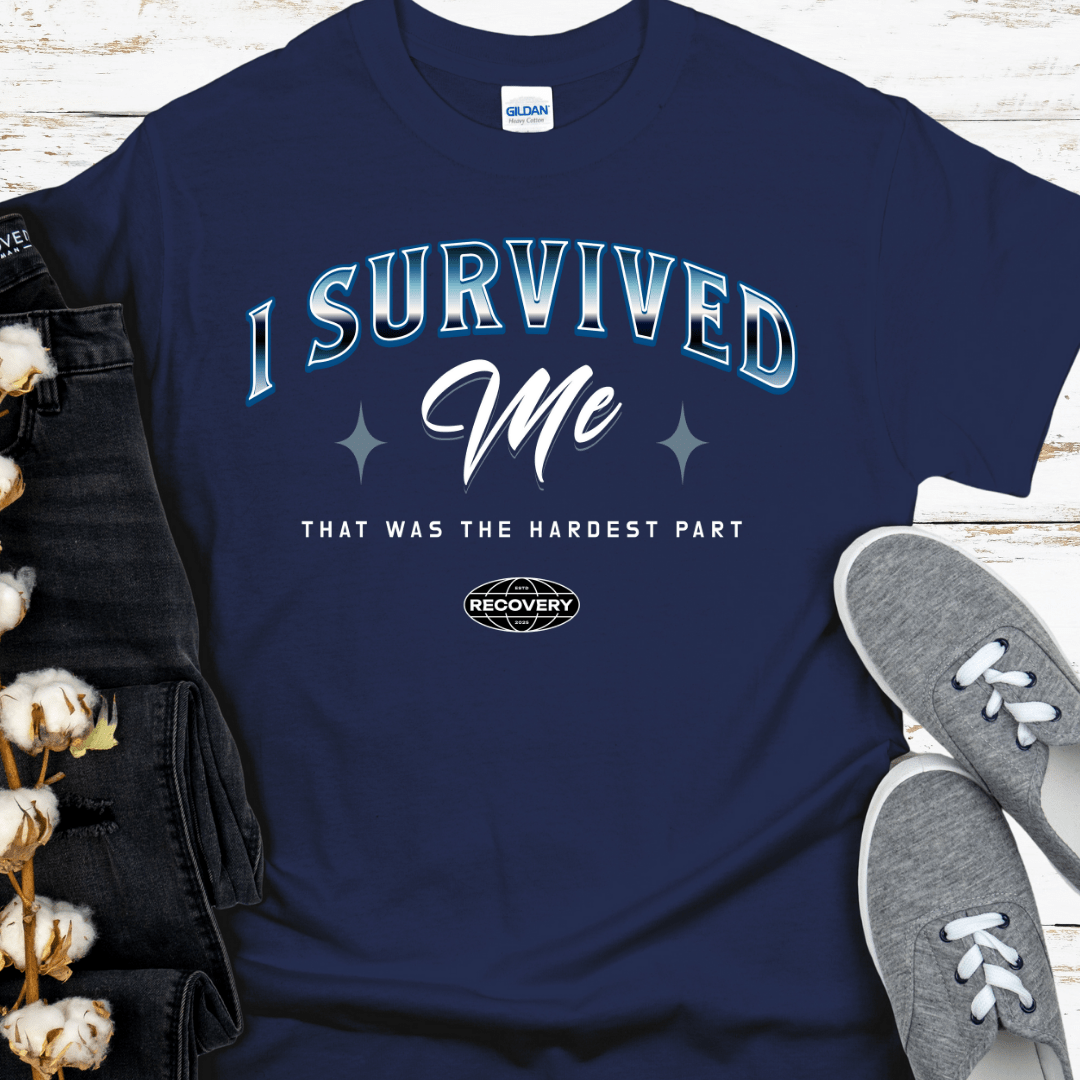 Custom Recovery T-Shirt | Inspiring Sobriety |  I Survived Me Inspiring Sobriety