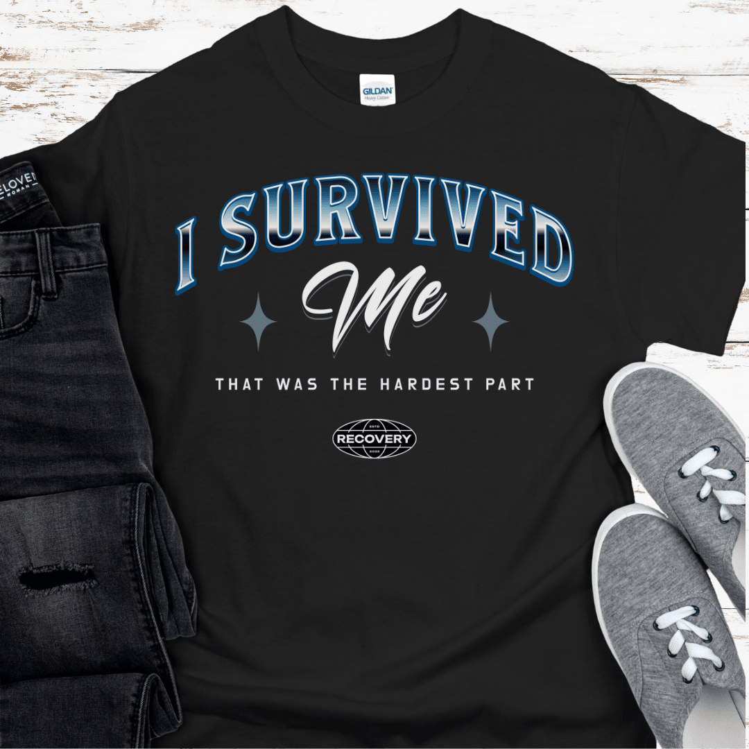 Custom Recovery T-Shirt | Inspiring Sobriety | I Survived Me - Inner Stride Official