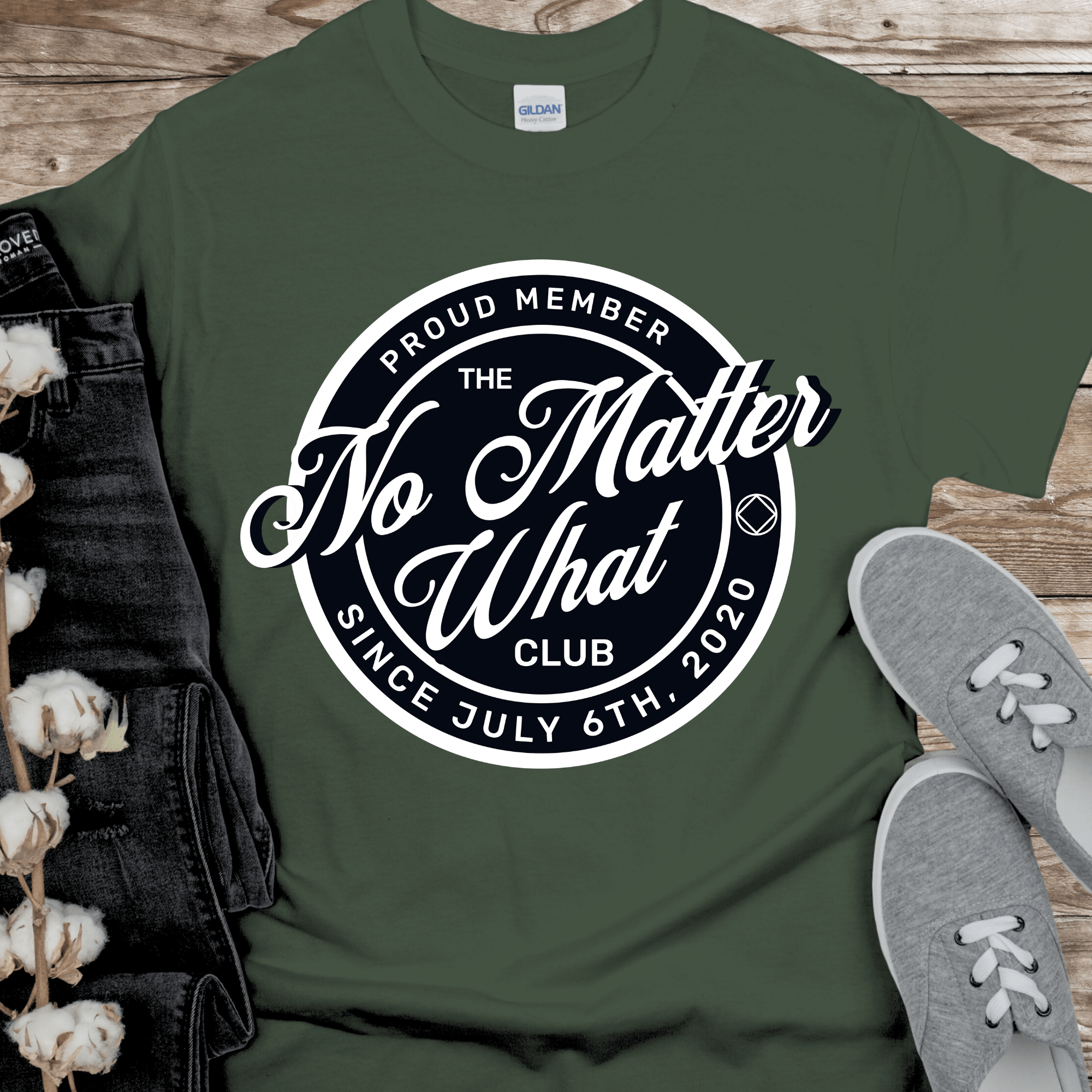 Custom Recovery T-Shirt | Inspiring Sobriety |  No Matter What Club Inspiring Sobriety