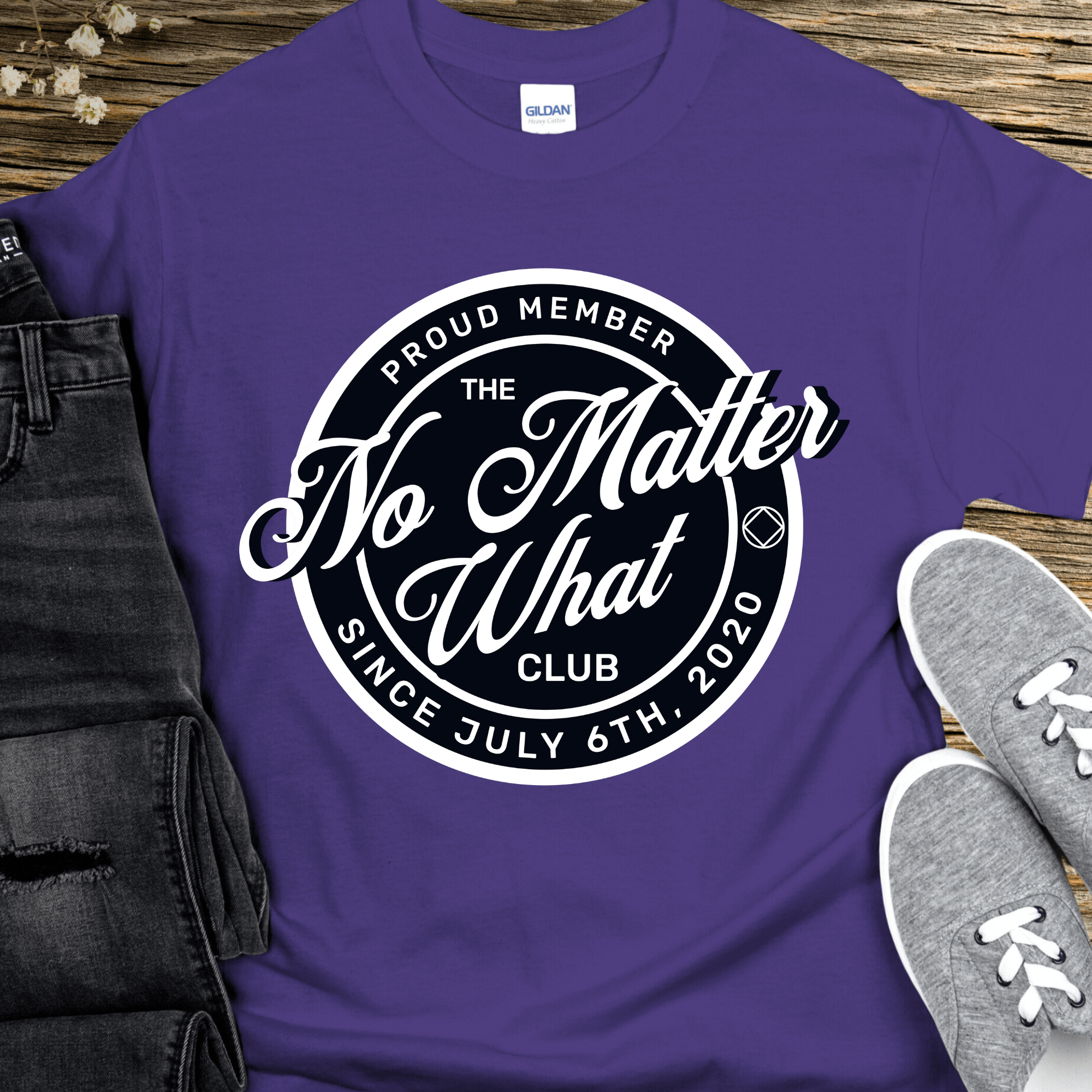 Custom Recovery T-Shirt | Inspiring Sobriety |  No Matter What Club Inspiring Sobriety