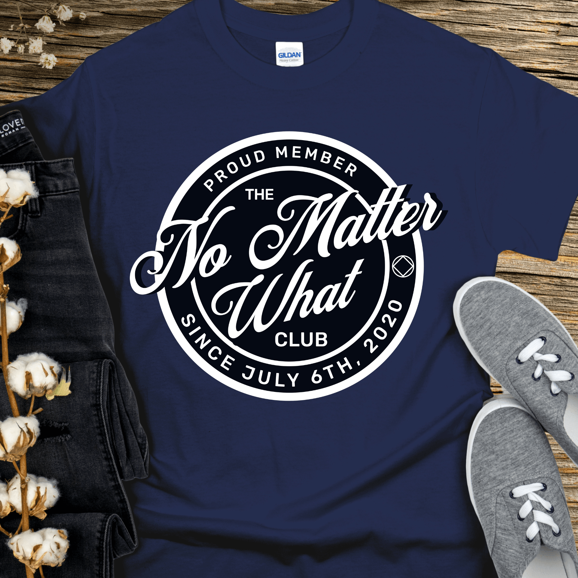 Custom Recovery T-Shirt | Inspiring Sobriety | No Matter What Club - Inner Stride Official