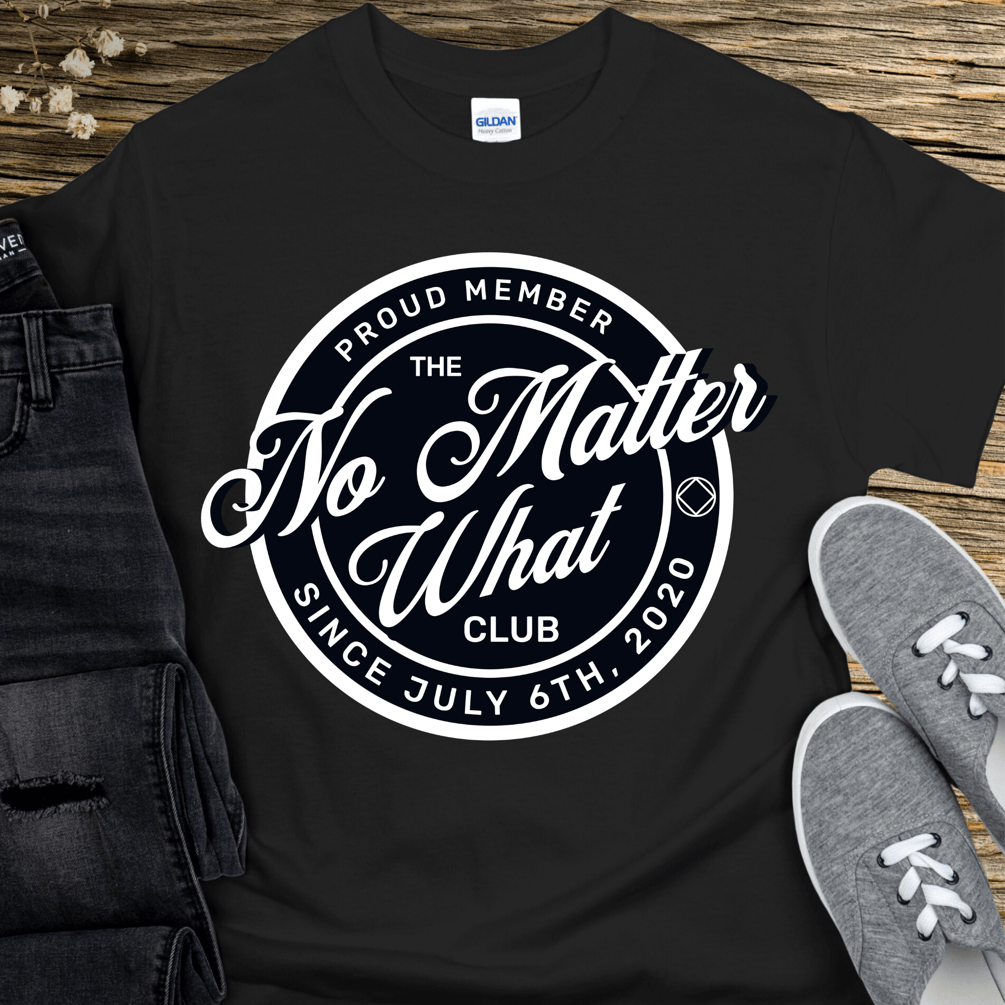 Custom Recovery T-Shirt | Inspiring Sobriety | No Matter What Club - Inner Stride Official