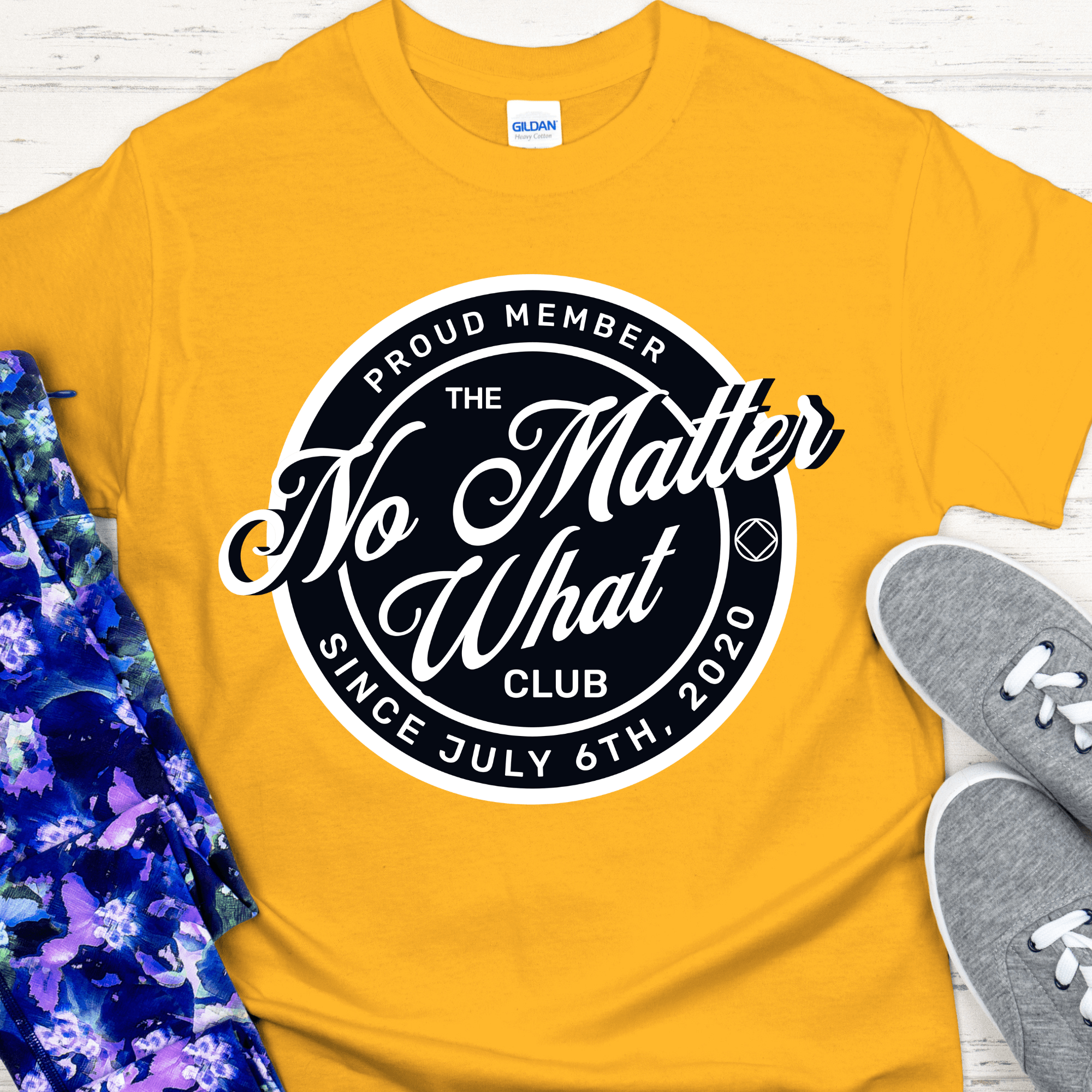 Custom Recovery T-Shirt | Inspiring Sobriety | No Matter What Club - Inner Stride Official
