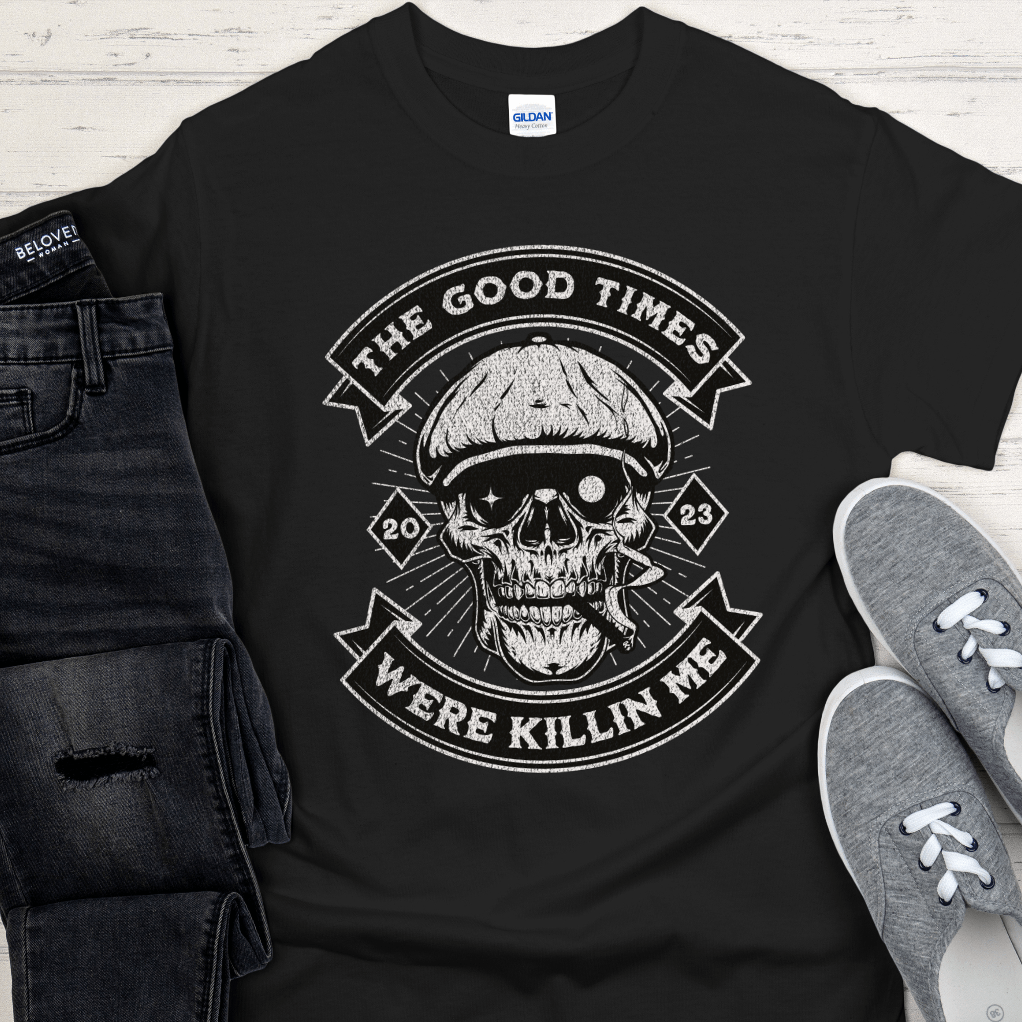 Custom Recovery T-Shirt | Inspiring Sobriety | The Good Times Were Killin Me Inspiring Sobriety