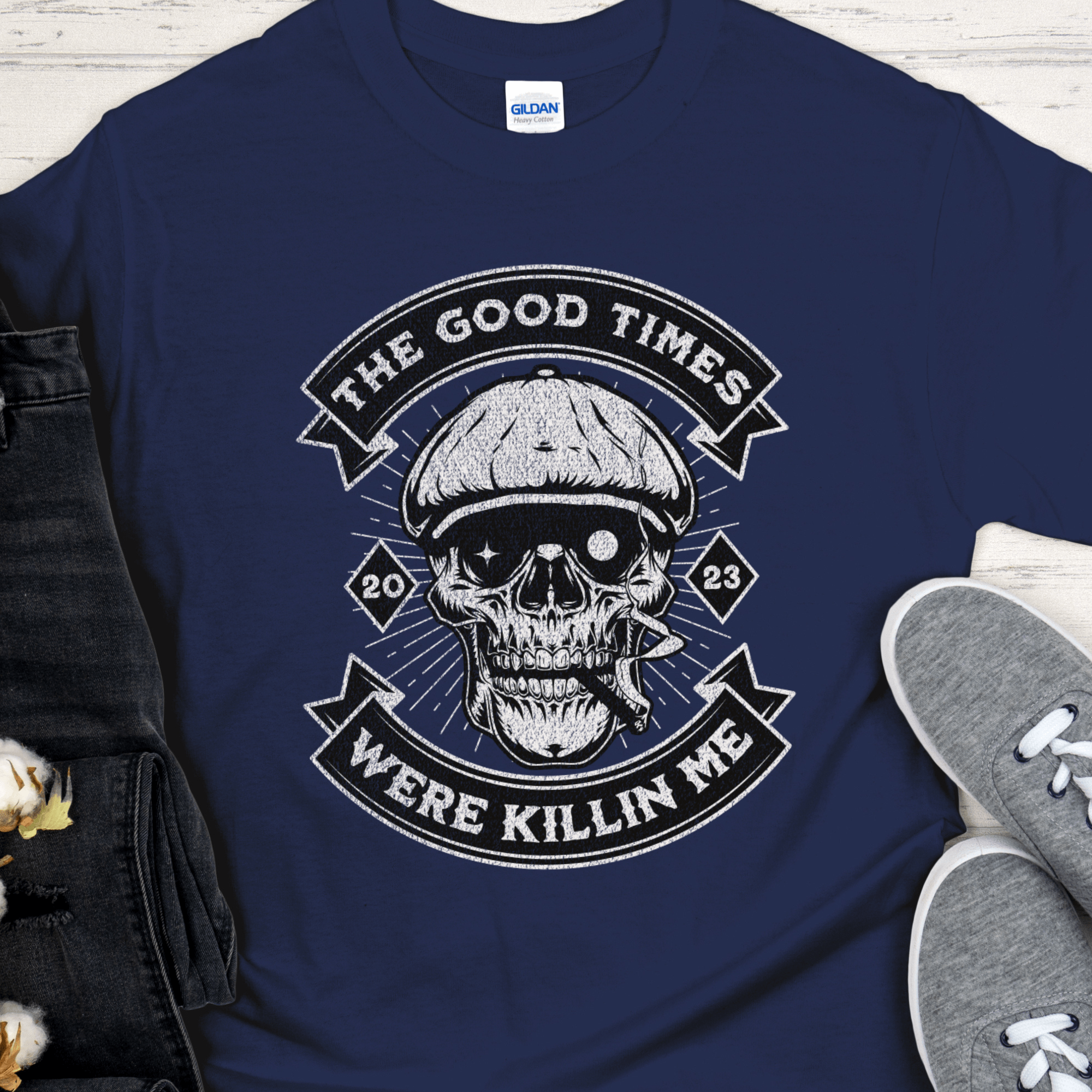 Custom Recovery T-Shirt | Inspiring Sobriety | The Good Times Were Killin Me Inspiring Sobriety