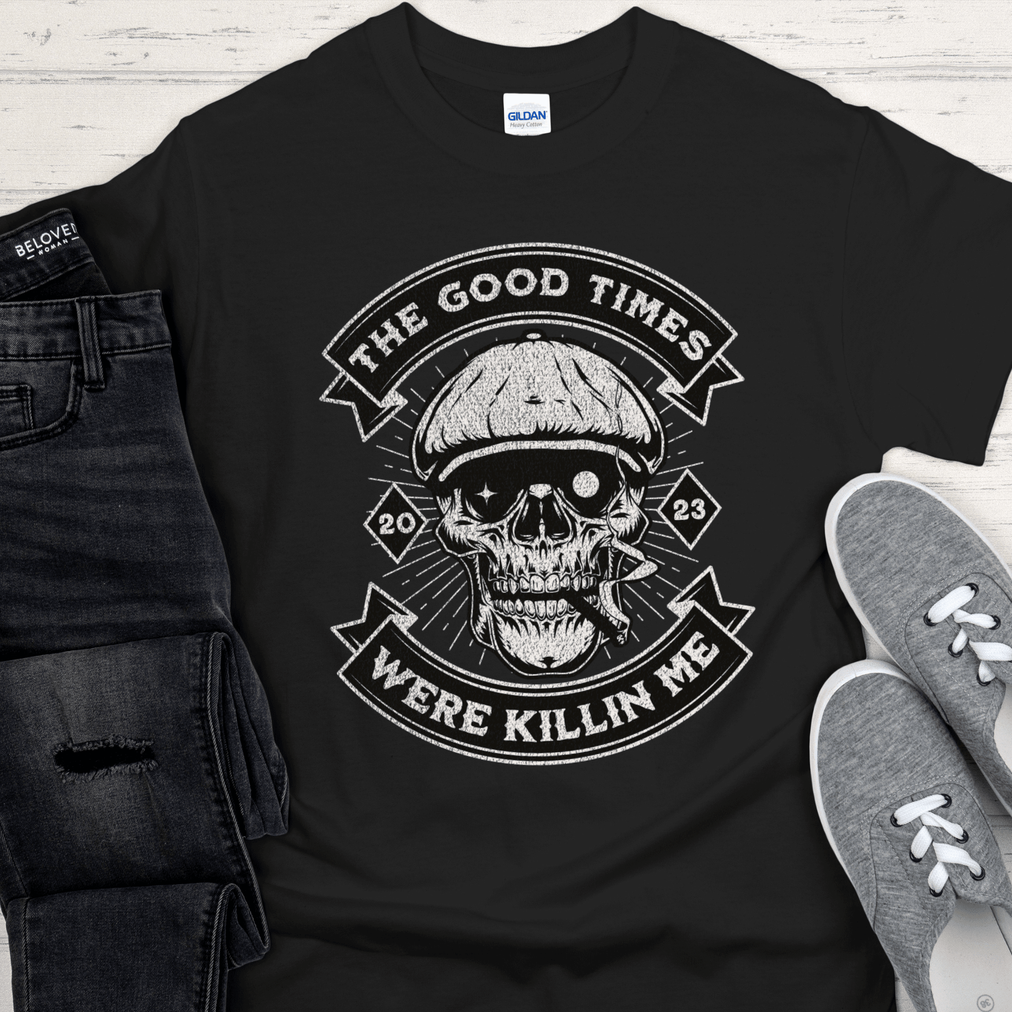 Custom Recovery T-Shirt | Inspiring Sobriety | The Good Times Were Killin Me - Inner Stride Official
