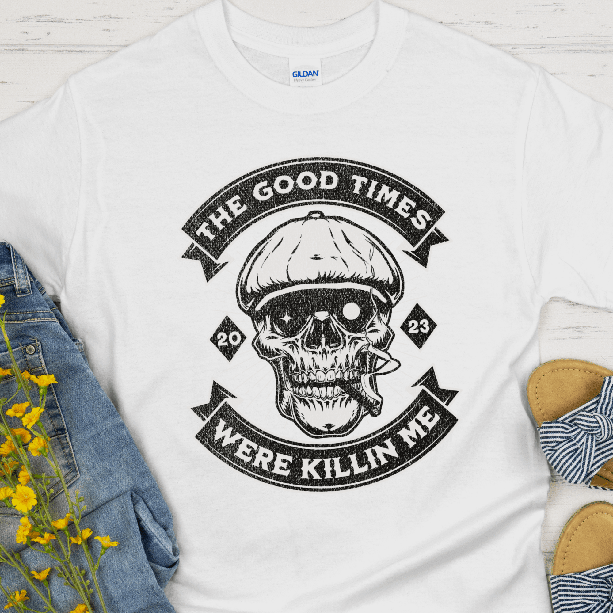 Custom Recovery T-Shirt | Inspiring Sobriety | The Good Times Were Killin Me - Inner Stride Official