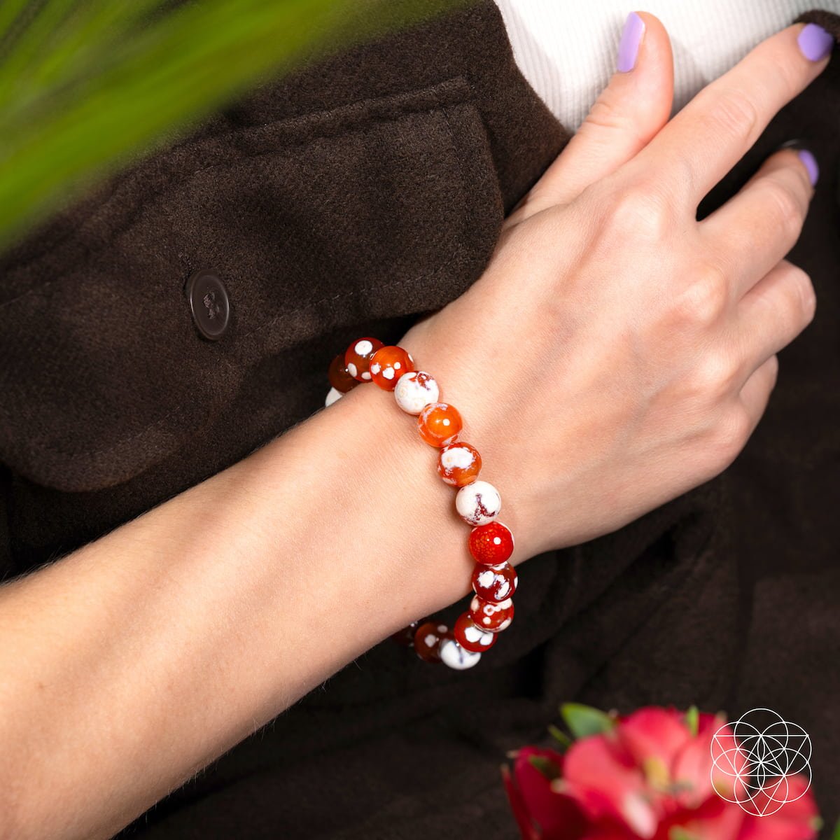 Feminine Force – Carnelian Orca Agate Bracelet Conscious Items