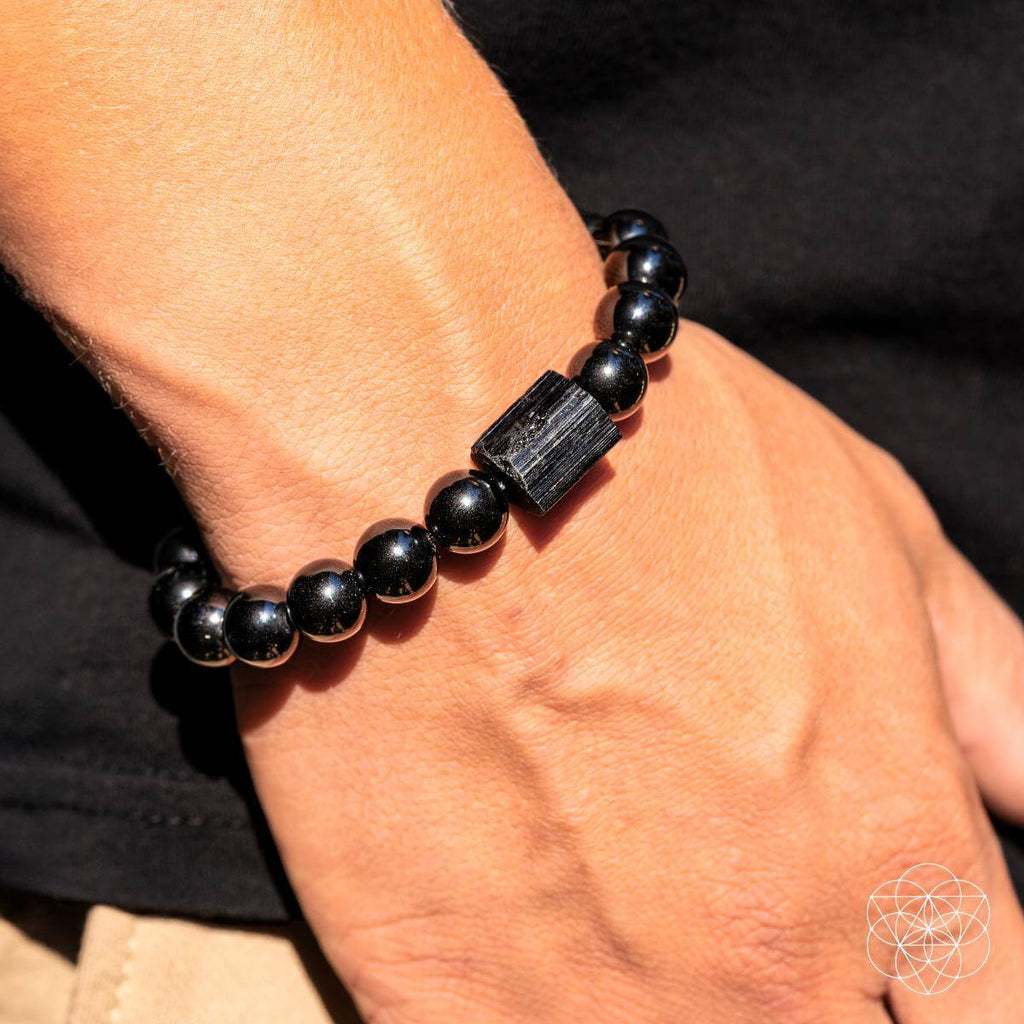 Habit Breaker - Black Obsidian & Tourmaline Bracelet - Inner Stride Official
