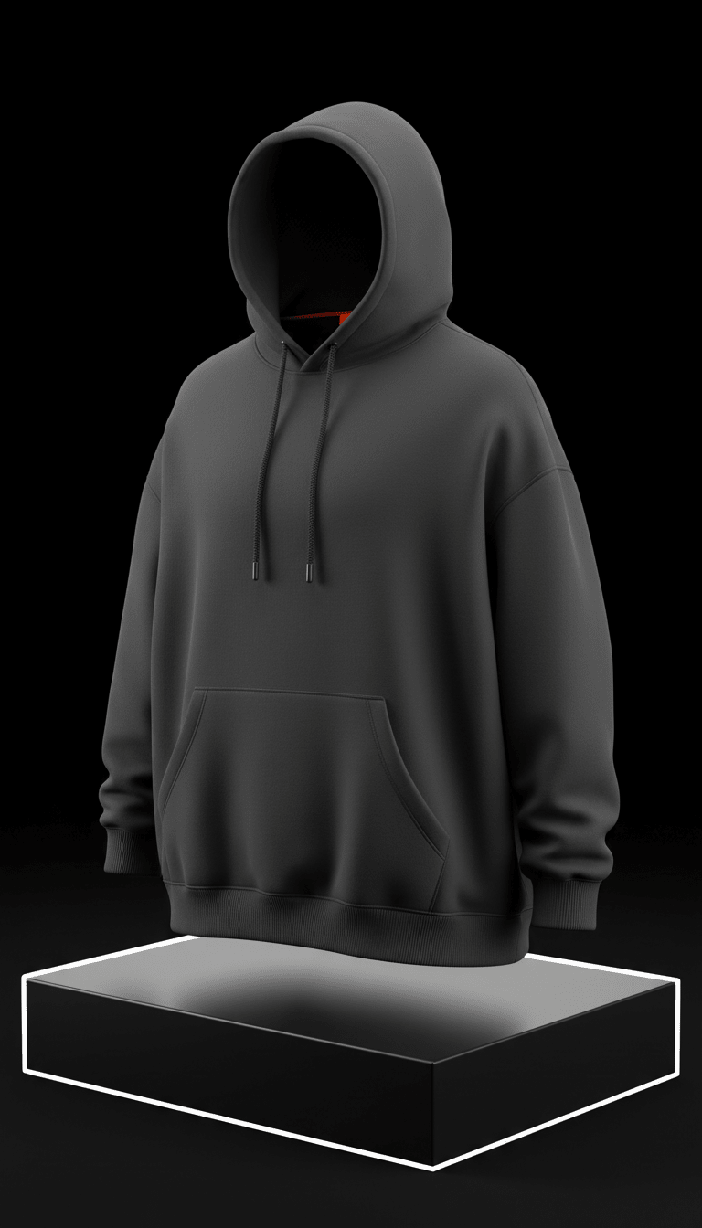 Heavyweight drop-shoulder hoodie in midnight asphalt - Inner Stride Official