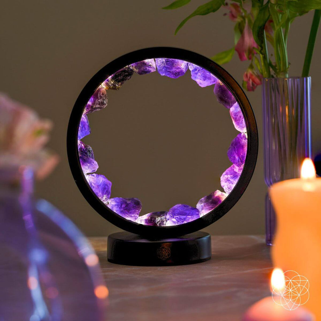 I Am At Peace - Spiritual Protection Amethyst Lamp - Inner Stride Official
