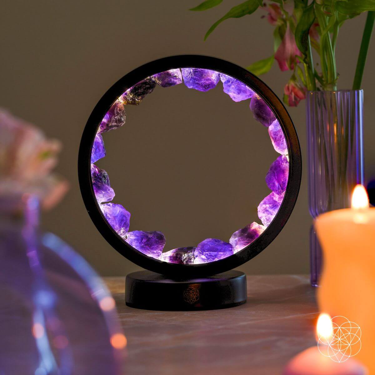 I Am At Peace - Spiritual Protection Amethyst Lamp - Inner Stride Official
