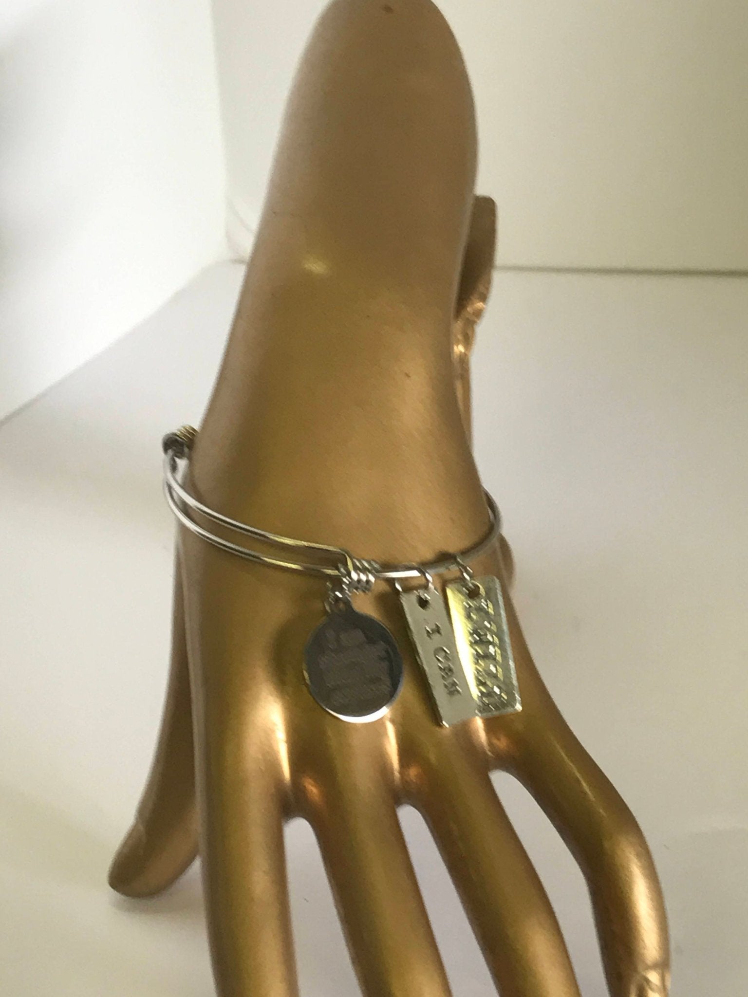 I Am Stronger Than My Excuses Expanding Bangle Bracelet, I Can, I Will, Motivational Exercise Jewelry, Inspirational Jewelry, Gift for Her - Inner Stride Official