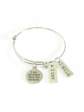 I Am Stronger Than My Excuses Expanding Bangle Bracelet, I Can, I Will, Motivational Exercise Jewelry, Inspirational Jewelry, Gift for Her - Inner Stride Official