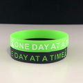 Lime Green Silicone Bracelet – One Day At A Time Motivational Wristband - Inner Stride Official