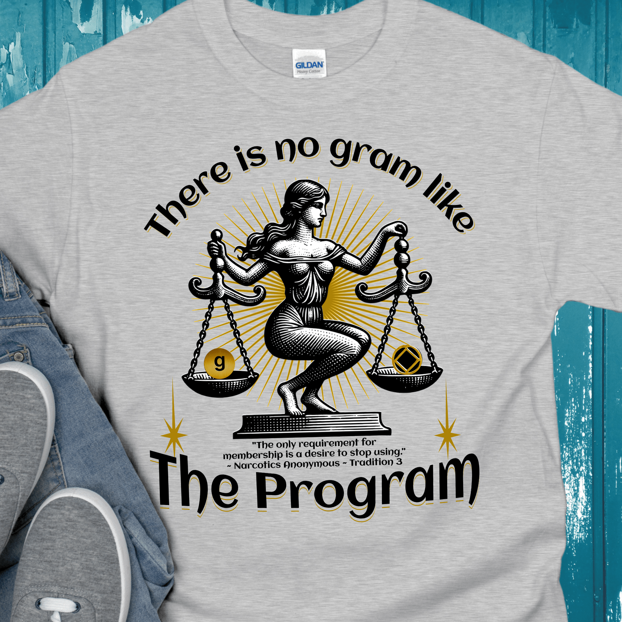 NA Recovery T-Shirt | Inspiring Sobriety |  There's No Gram Like The Program Inspiring Sobriety