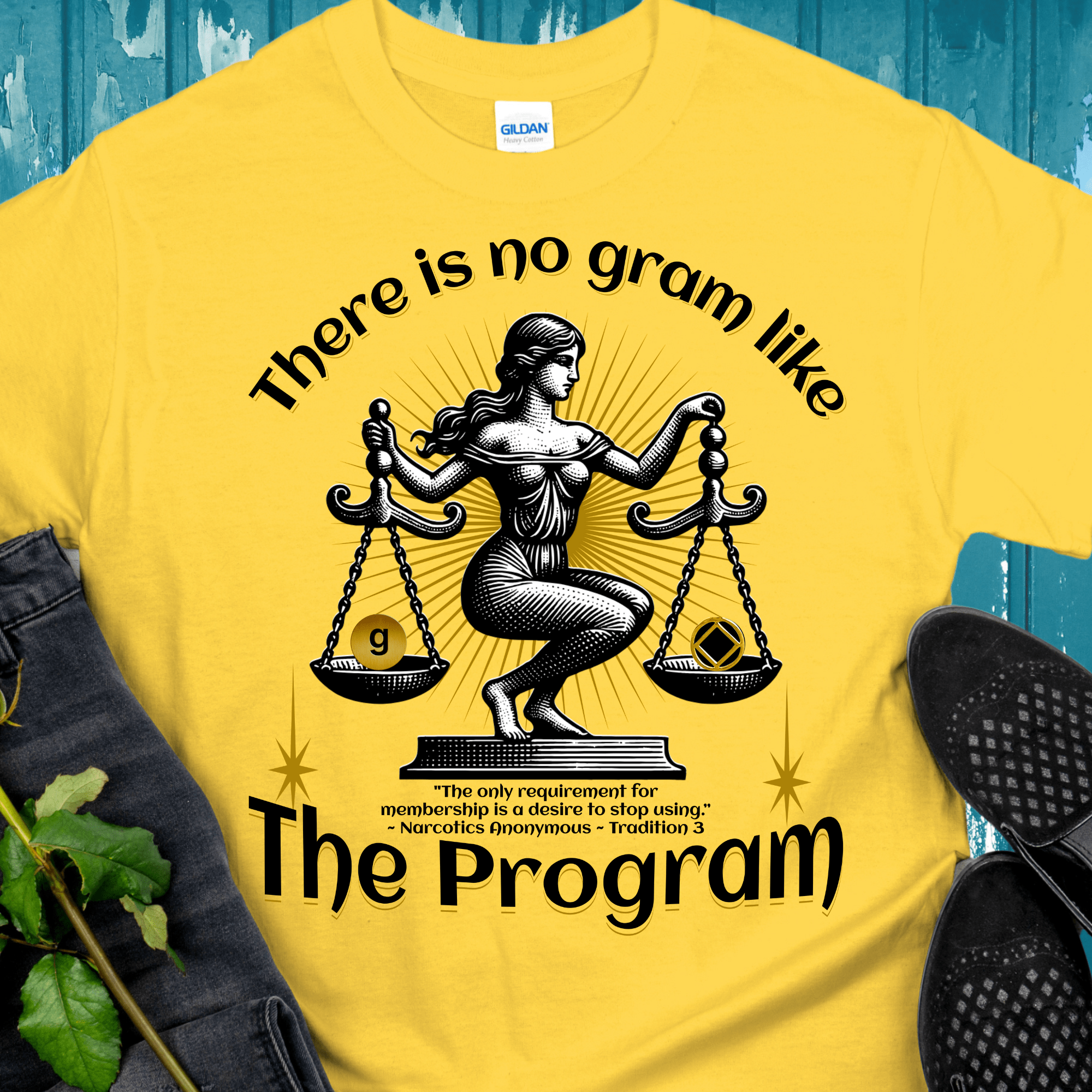 NA Recovery T-Shirt | Inspiring Sobriety |  There's No Gram Like The Program Inspiring Sobriety