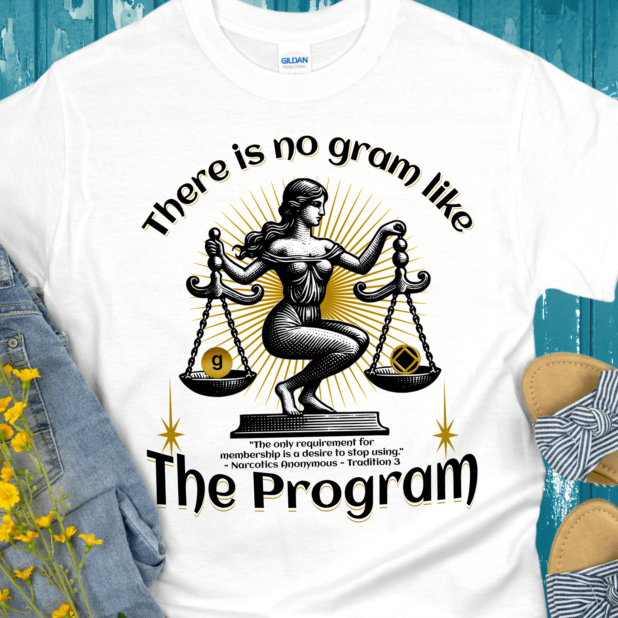 NA Recovery T-Shirt | Inspiring Sobriety |  There's No Gram Like The Program Inspiring Sobriety