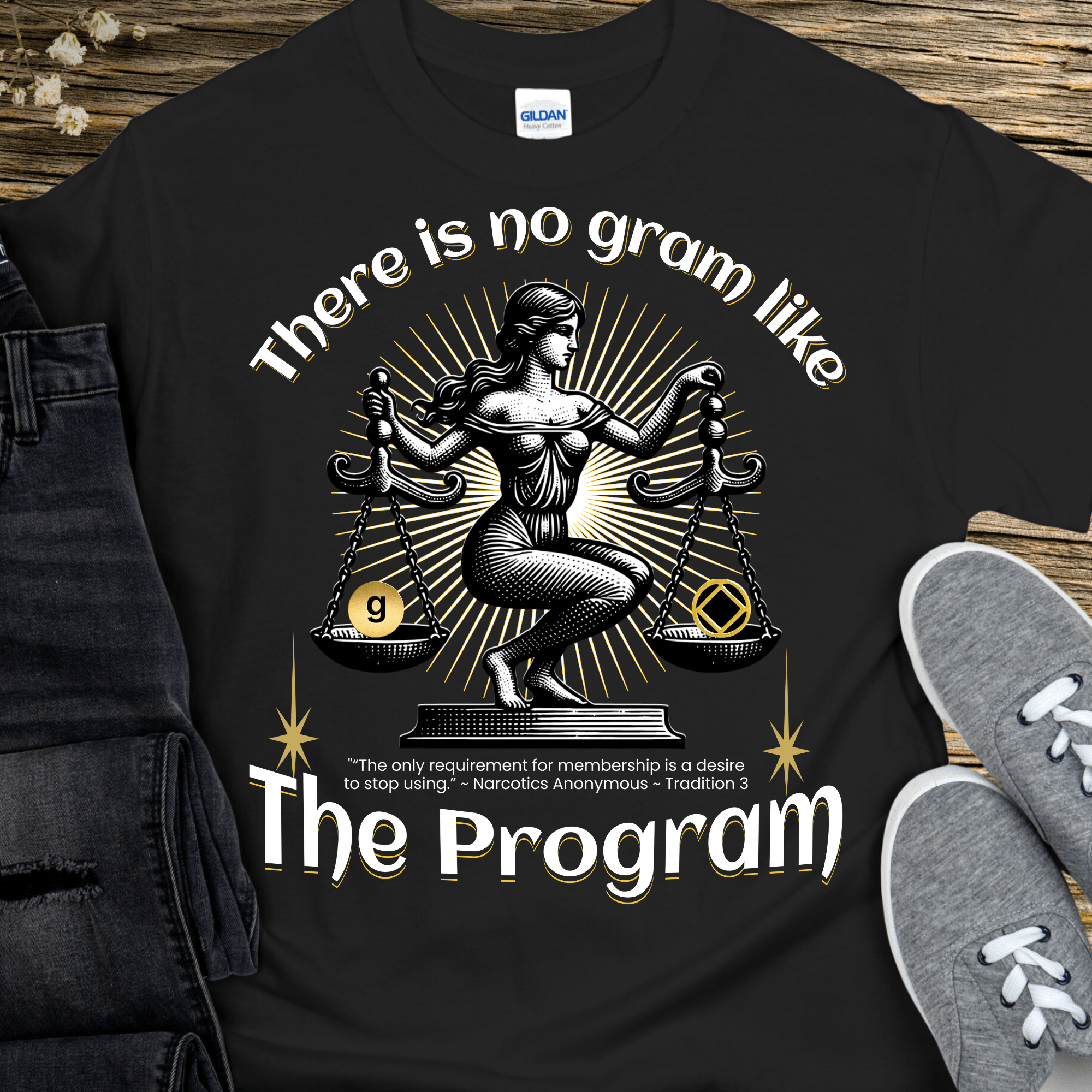 NA Recovery T-Shirt | Inspiring Sobriety |  There's No Gram Like The Program Inspiring Sobriety