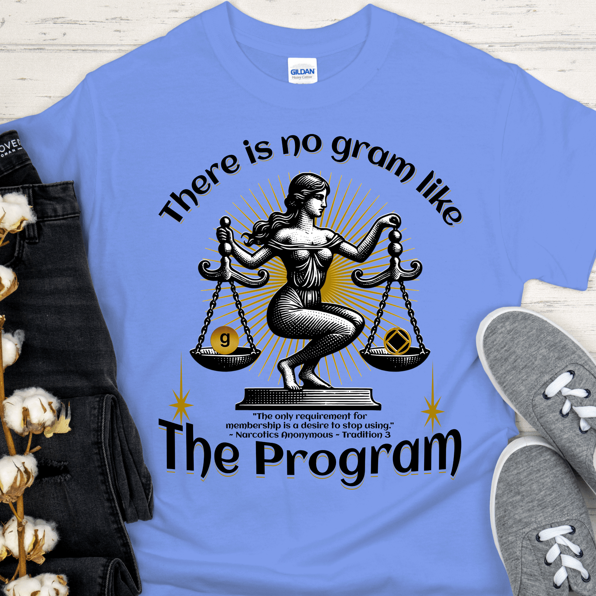 NA Recovery T-Shirt | Inspiring Sobriety | There's No Gram Like The Program - Inner Stride Official
