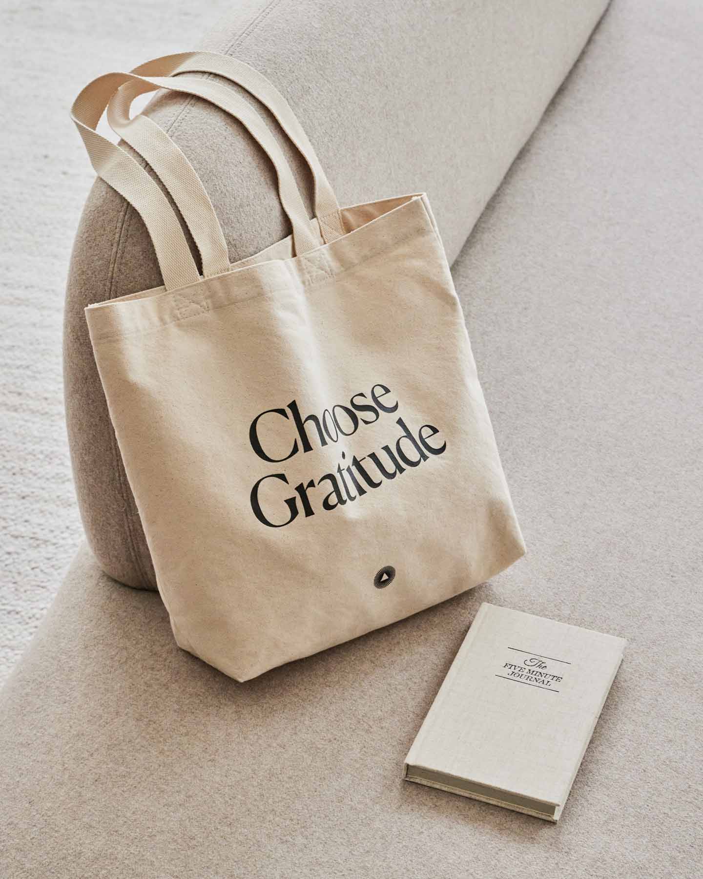 Organic Cotton Tote Bag – Choose Gratitude - Inner Stride Apparel