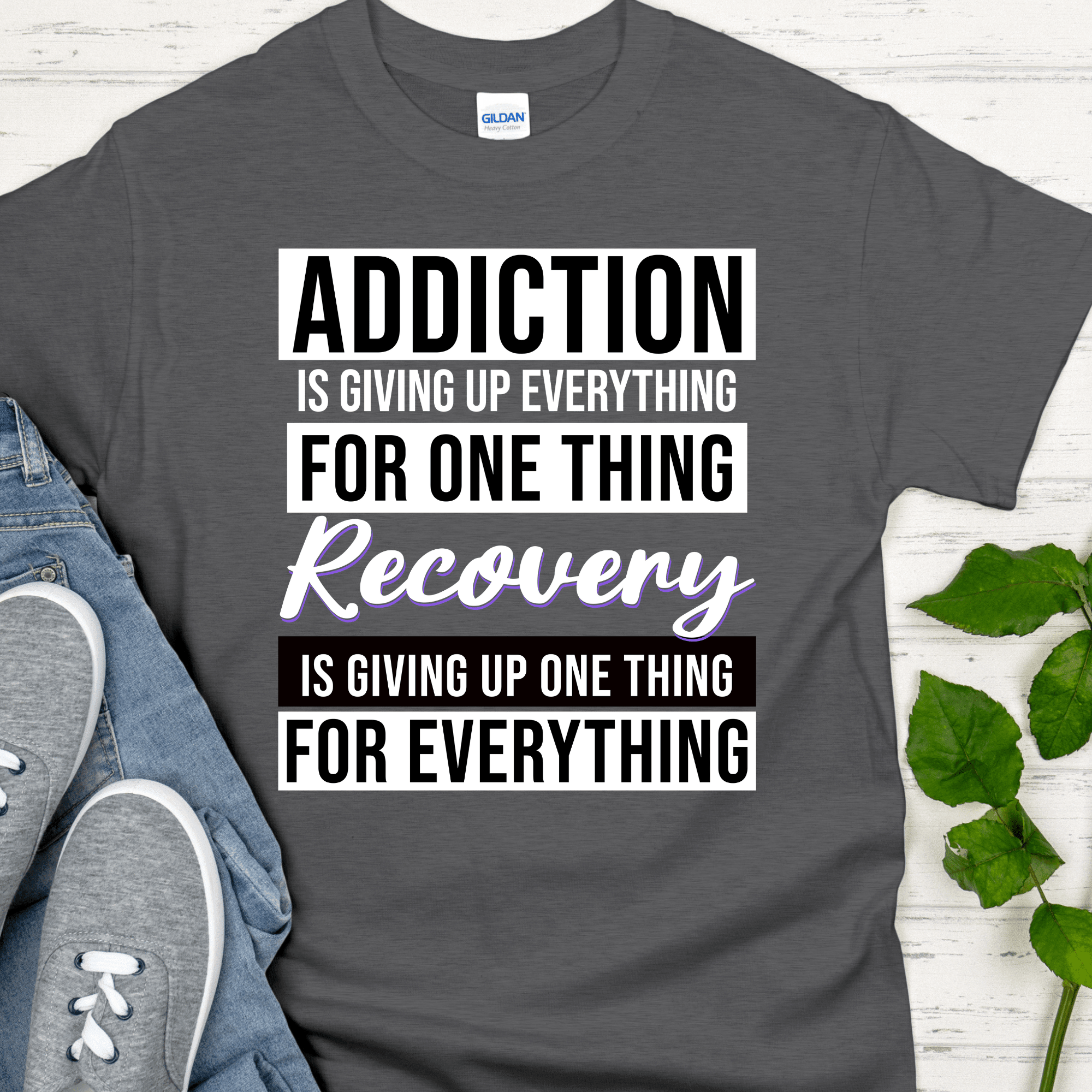 Recovery T-Shirt | Inspiring Sobriety | Addiction VS Recovery - Inner Stride Official