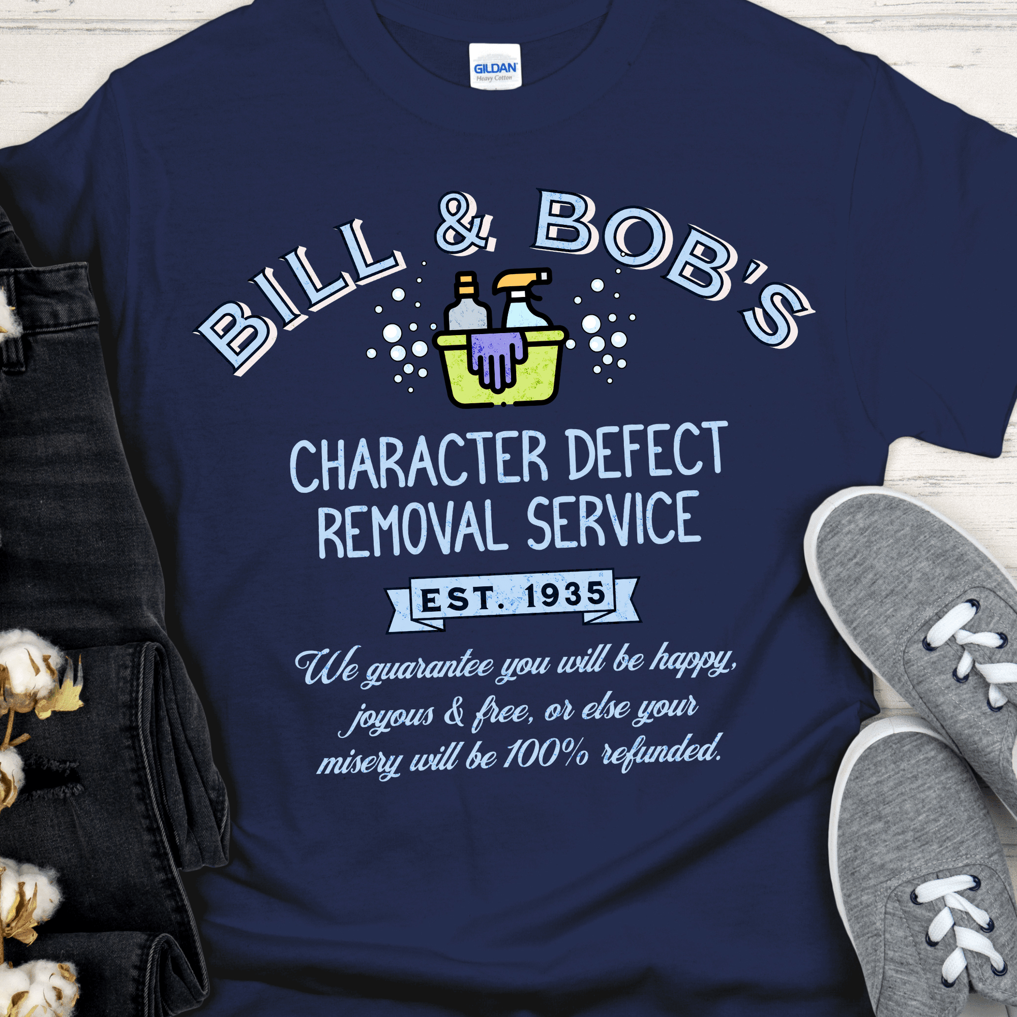 Recovery T-Shirt | Inspiring Sobriety | Bill & Bob's Character Defect Removal Service - Inner Stride Official