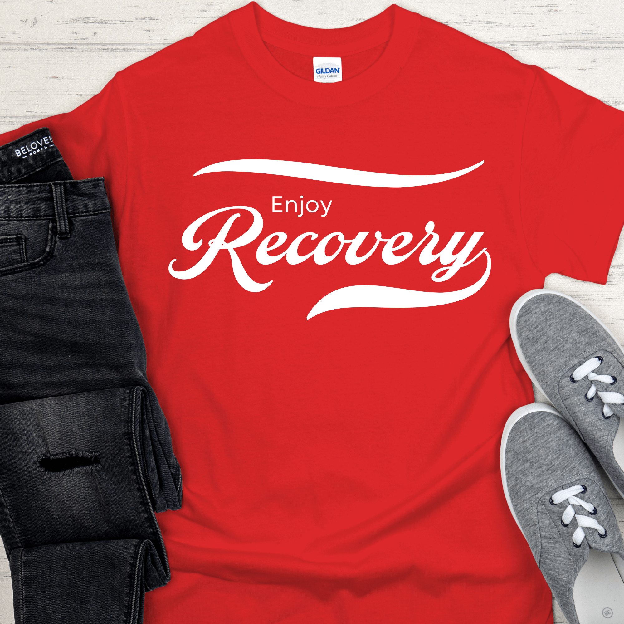 Recovery T-Shirt | Inspiring Sobriety | Enjoy Recovery Inspiring Sobriety