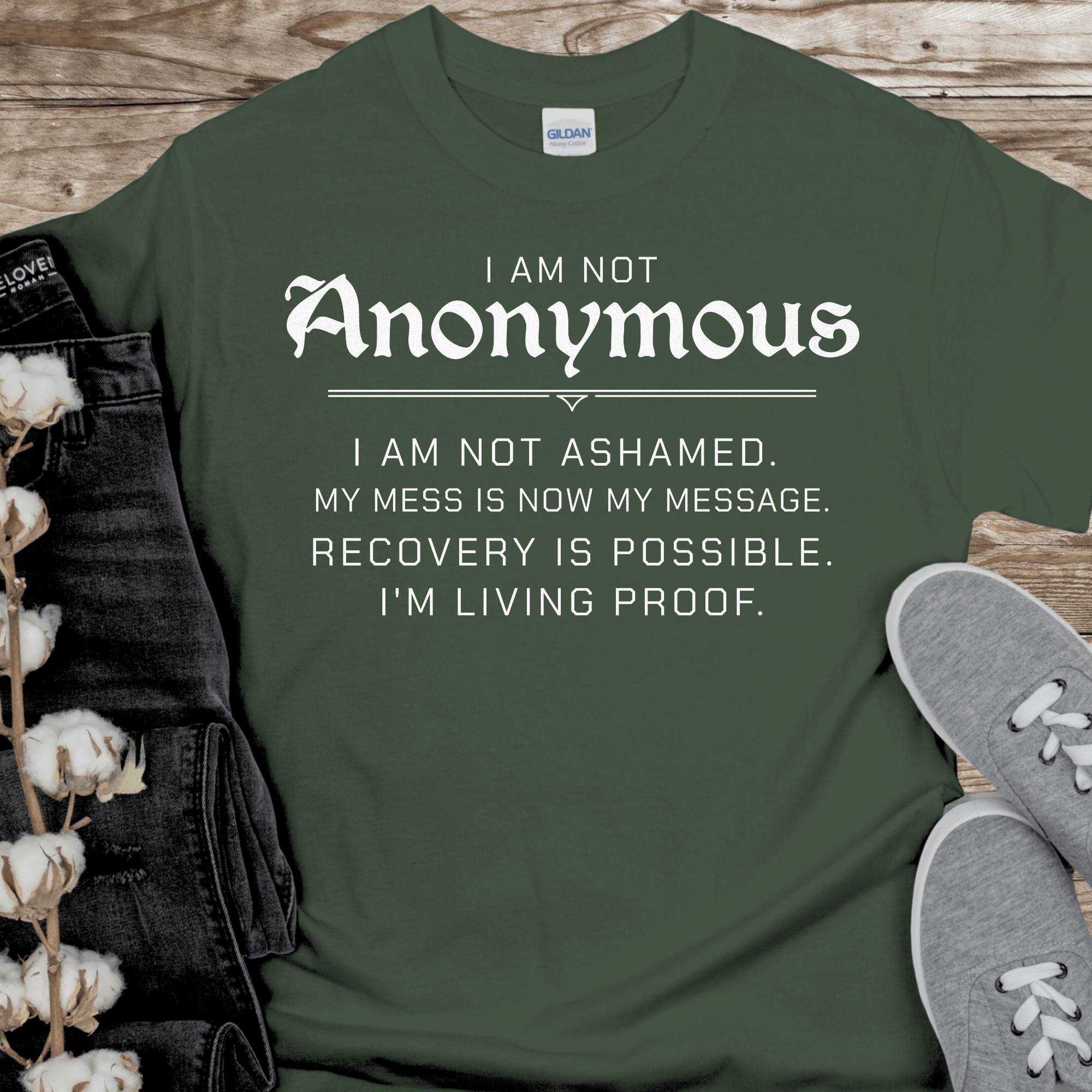 Recovery T-Shirt | Inspiring Sobriety |  I Am Not Anonymous Inspiring Sobriety