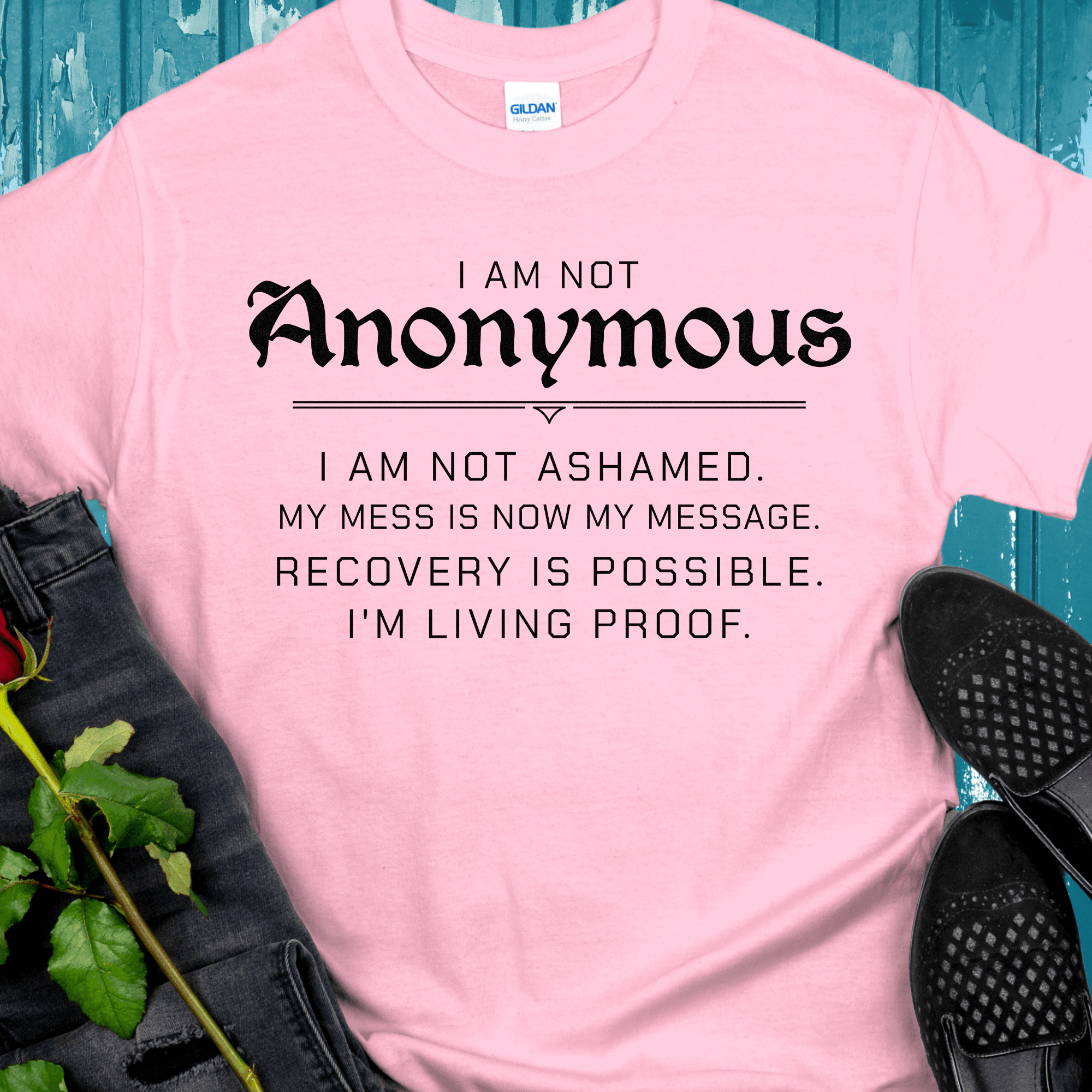 Recovery T-Shirt | Inspiring Sobriety | I Am Not Anonymous - Inner Stride Official