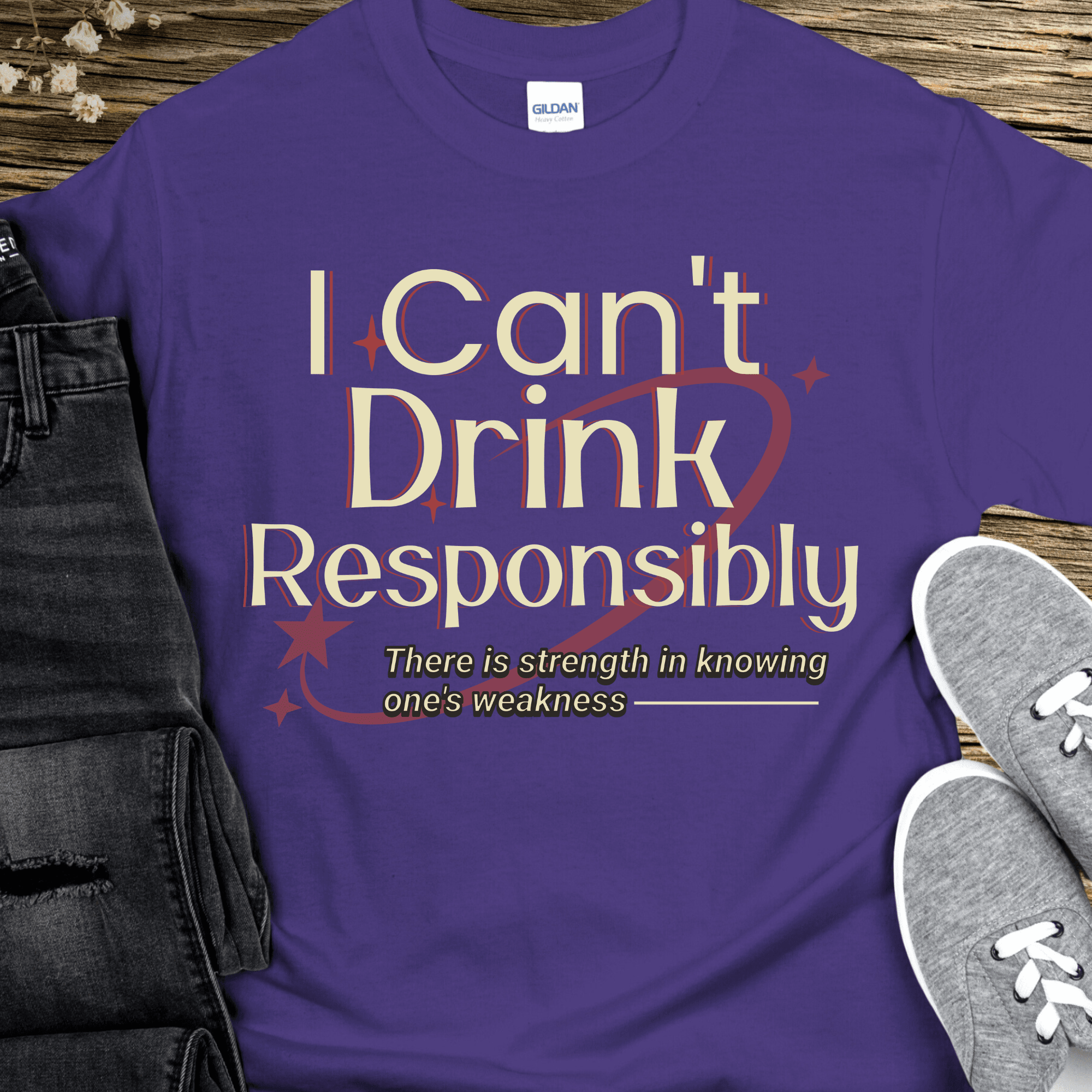 Recovery T-Shirt | Inspiring Sobriety | I Can't Drink Responsibly - Inner Stride Official