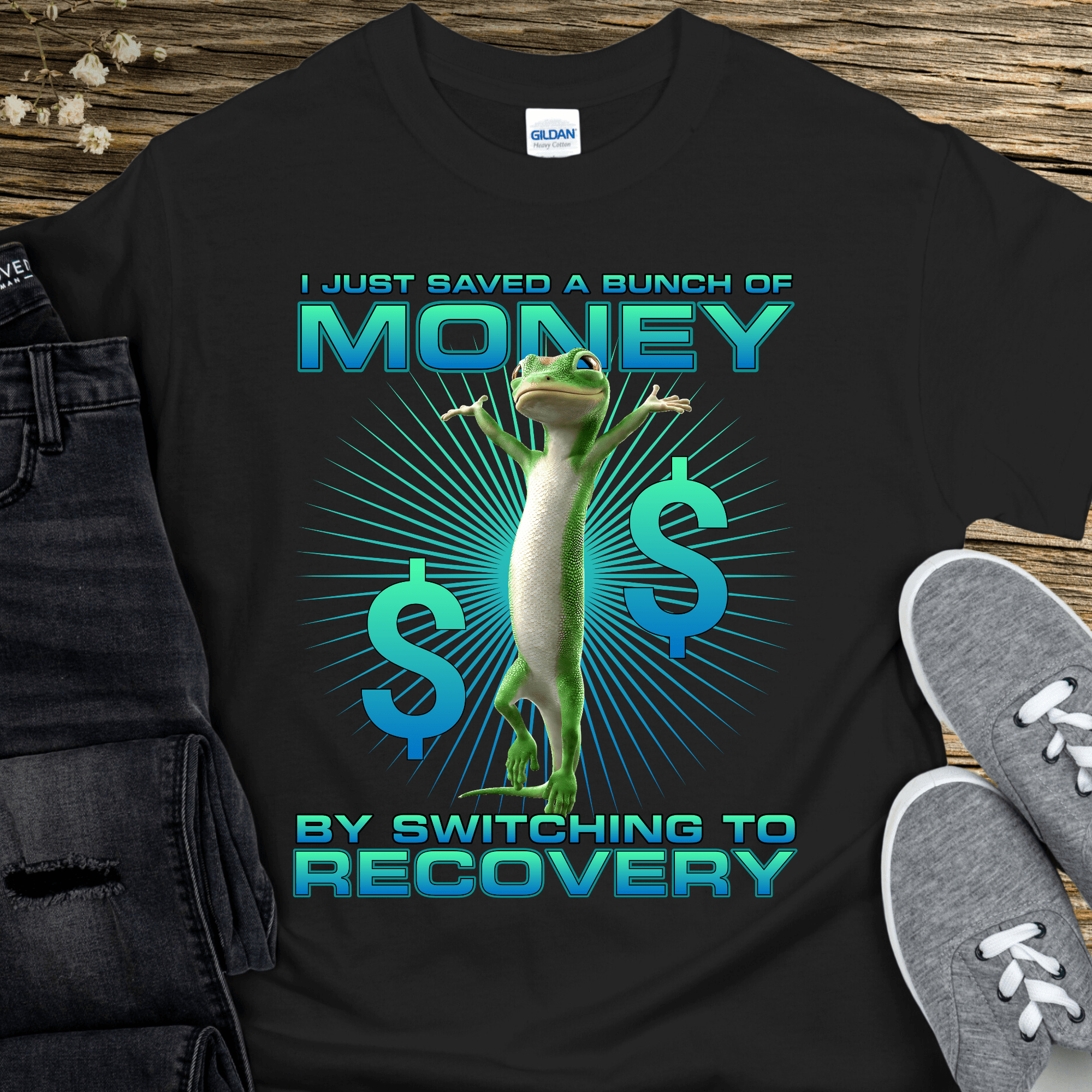 Recovery T-Shirt | Inspiring Sobriety | Recovery Gecko - Inner Stride Official