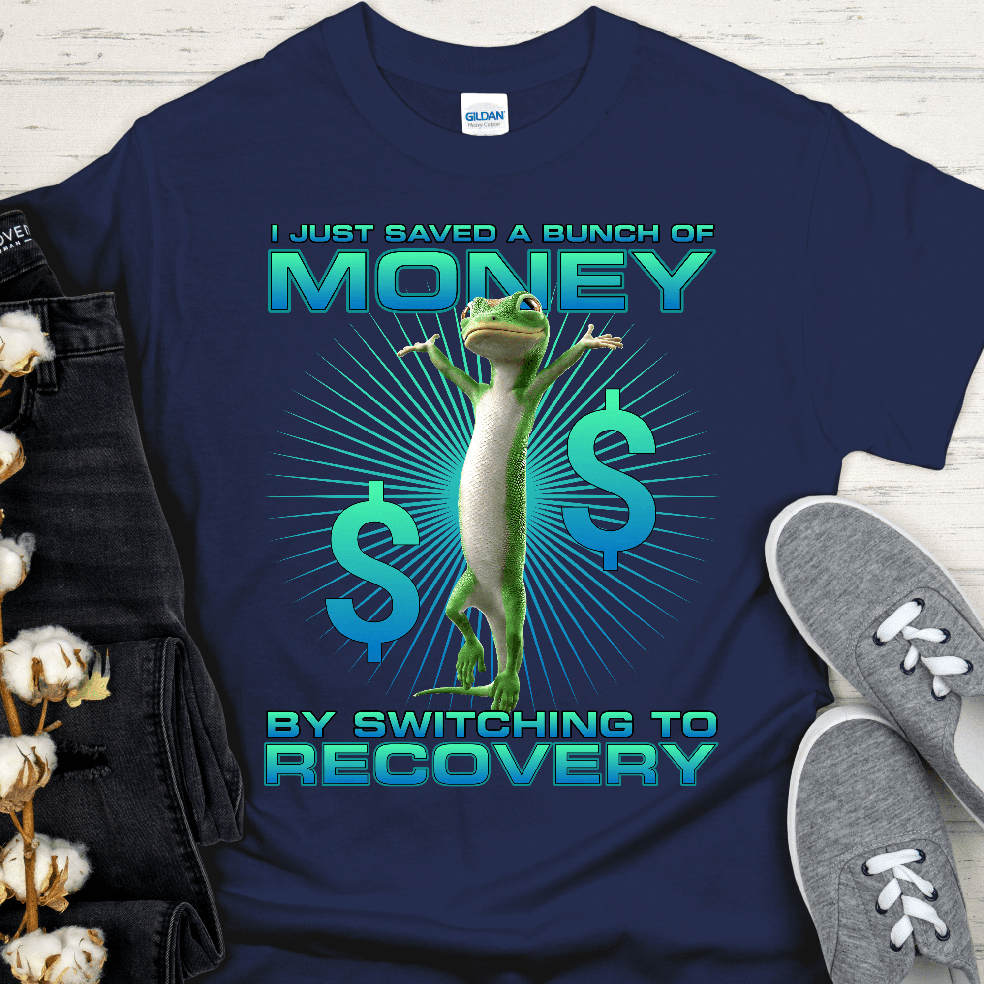 Recovery T-Shirt | Inspiring Sobriety | Recovery Gecko - Inner Stride Official