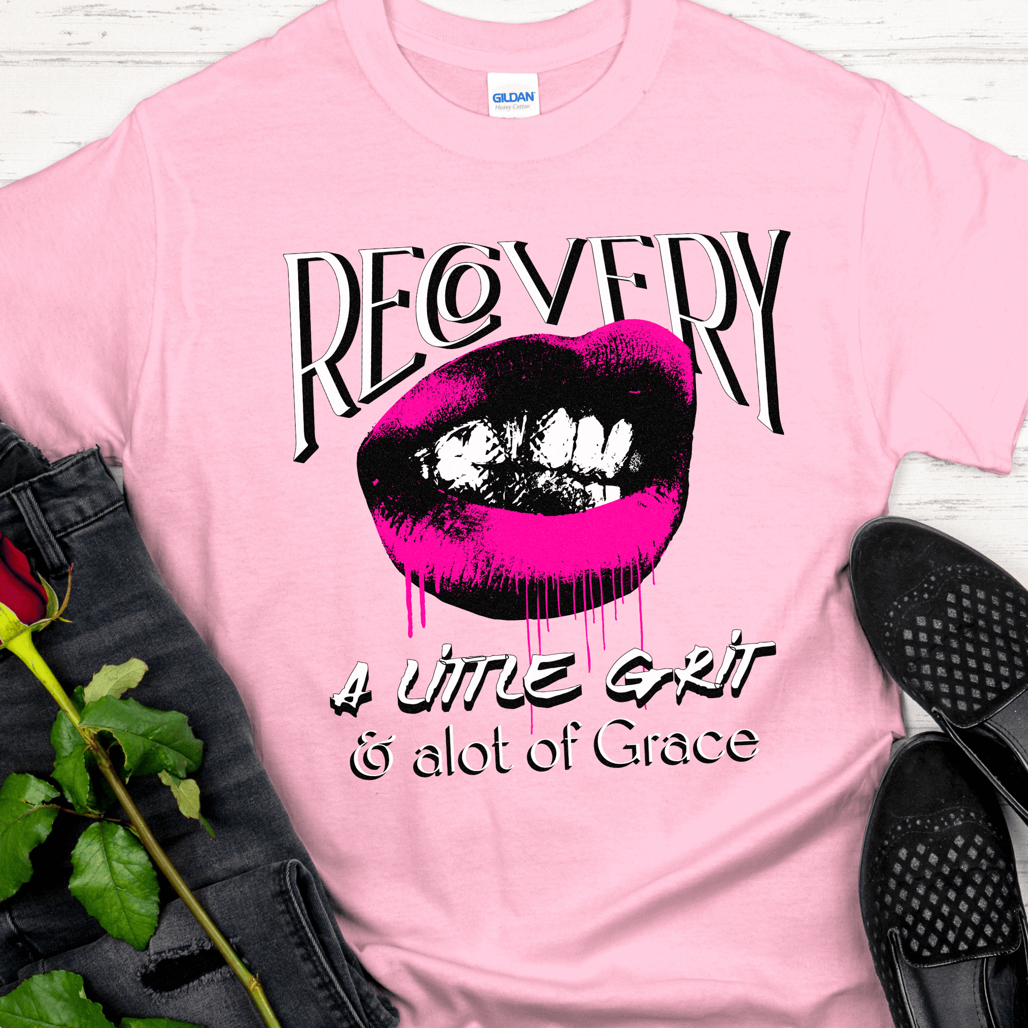 Recovery T-Shirt | Inspiring Sobriety | Recovery - Grit and Grace - Inner Stride Official