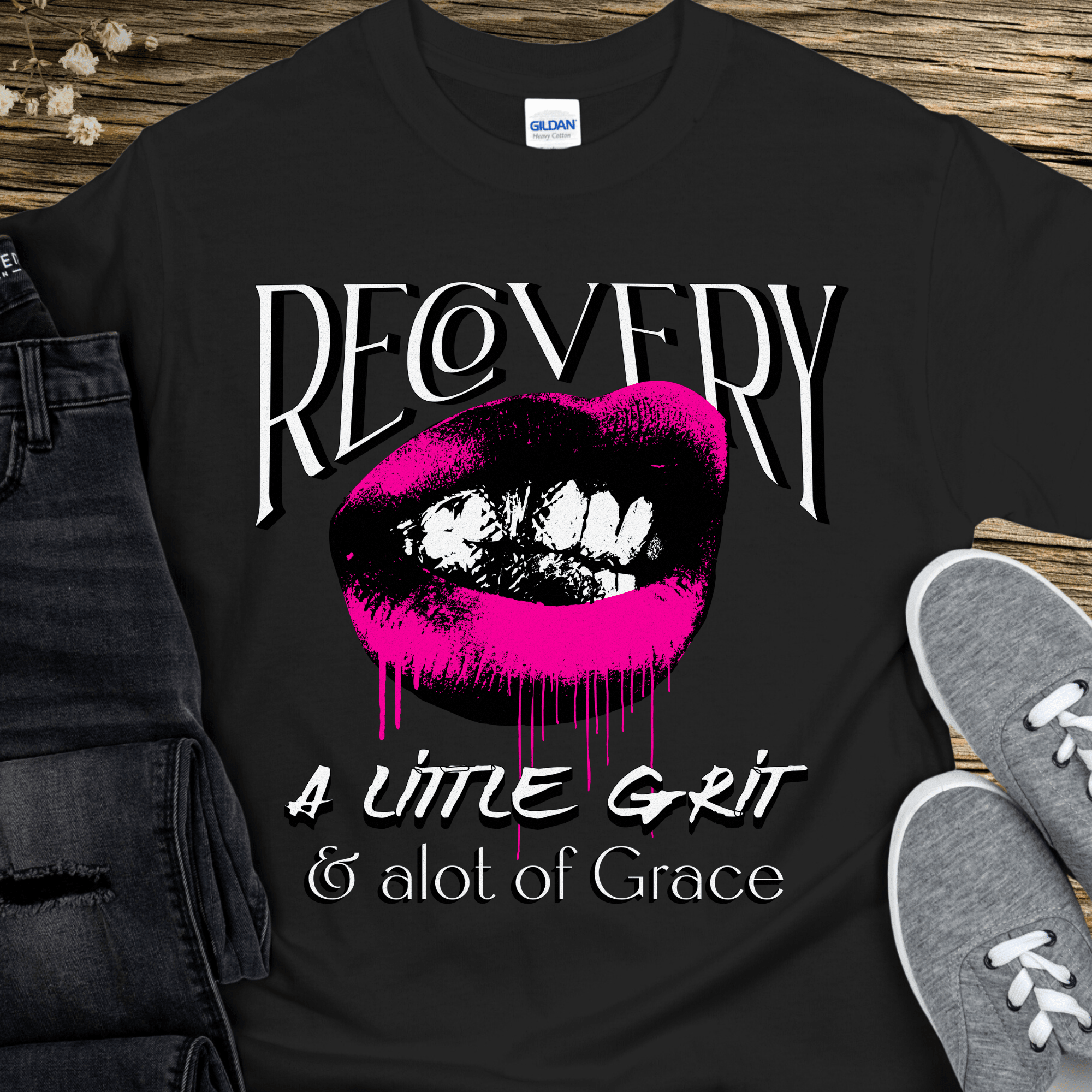 Recovery T-Shirt | Inspiring Sobriety | Recovery - Grit and Grace - Inner Stride Official