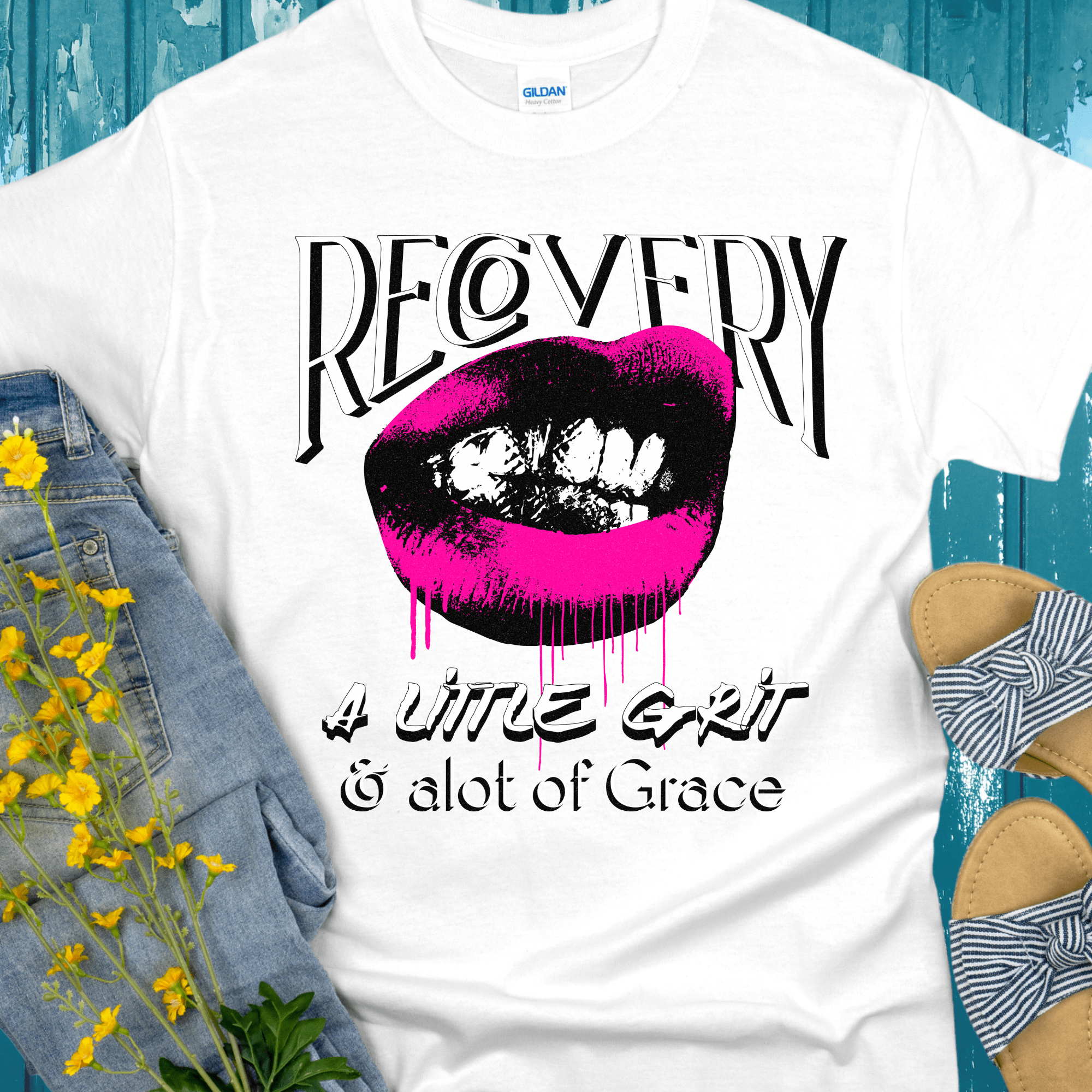 Recovery T-Shirt | Inspiring Sobriety | Recovery - Grit and Grace - Inner Stride Official
