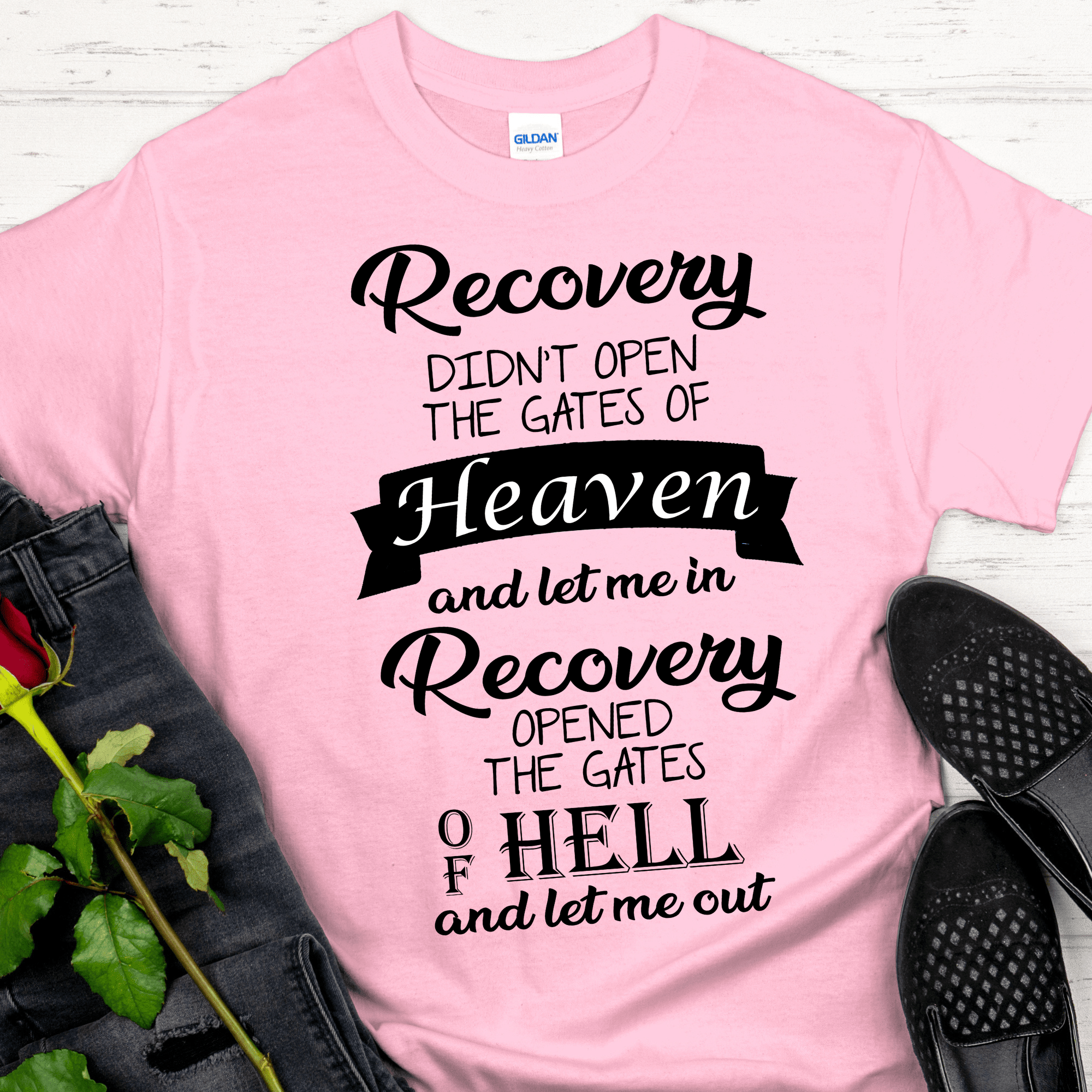 Recovery T-Shirt | Inspiring Sobriety | Recovery Opened The Gates - Inner Stride Official