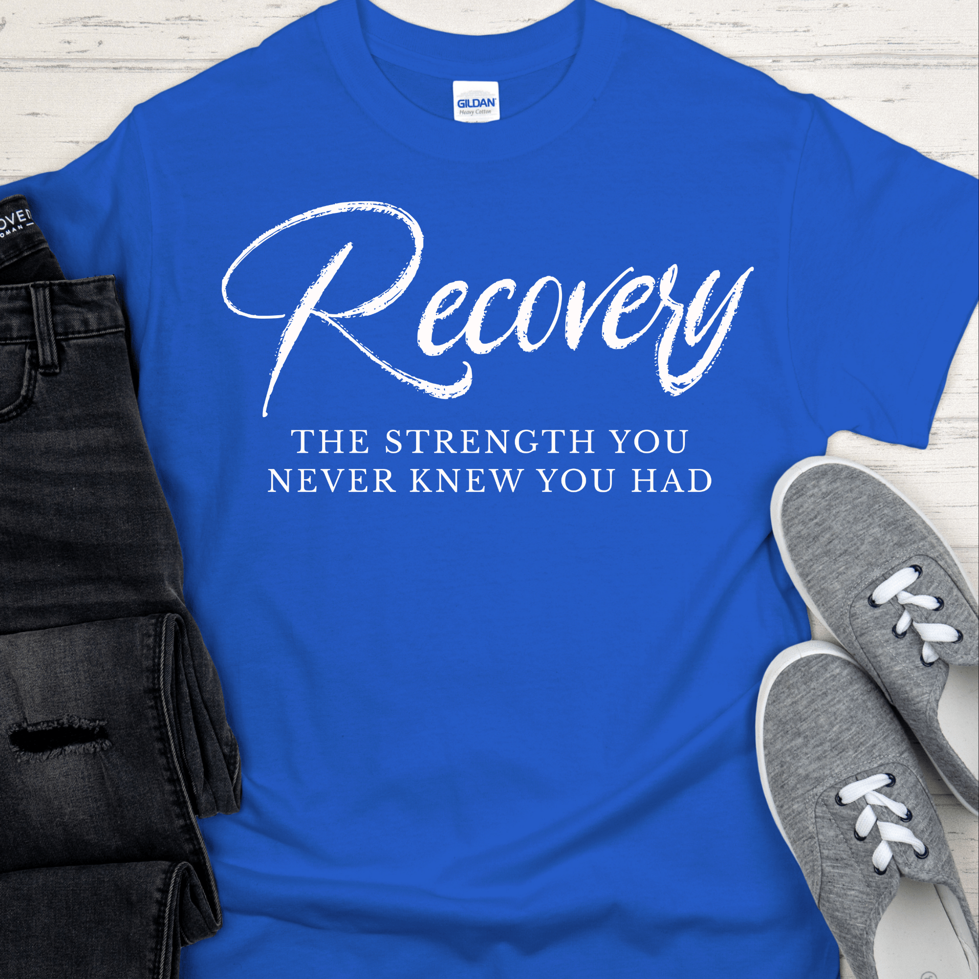 Recovery T-Shirt | Inspiring Sobriety |  Recovery The Strength You Never Knew You Had Inspiring Sobriety