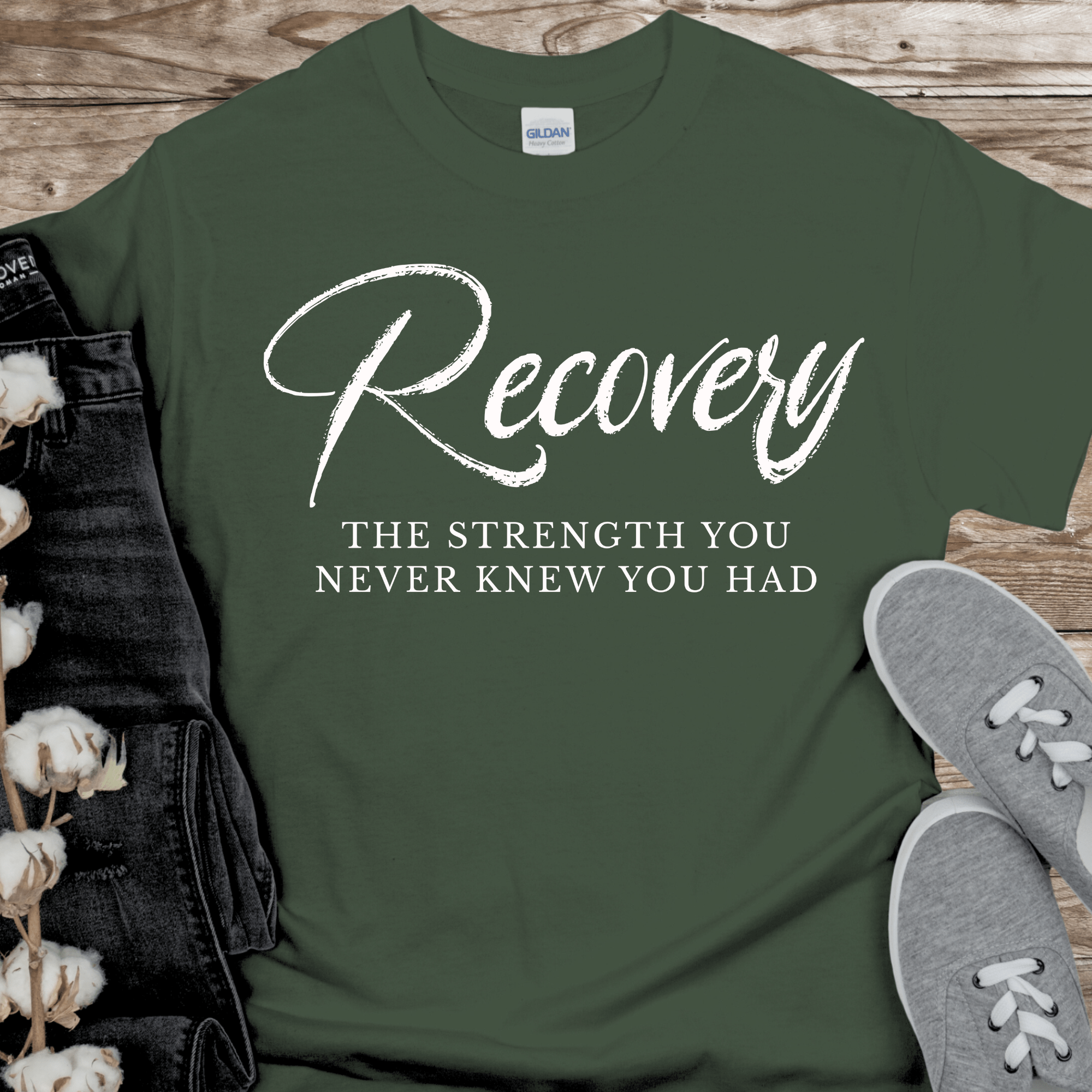 Recovery T-Shirt | Inspiring Sobriety |  Recovery The Strength You Never Knew You Had Inspiring Sobriety
