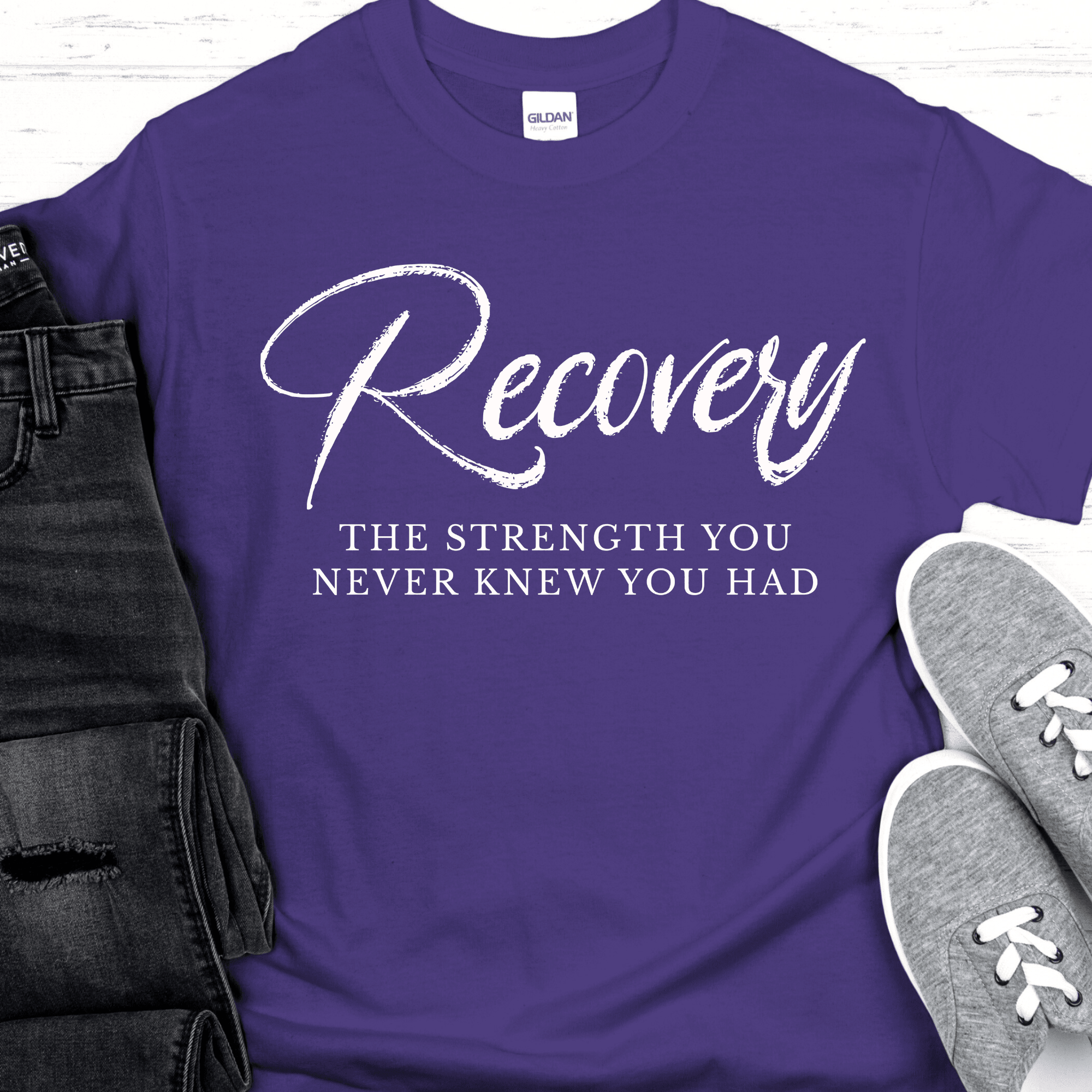 Recovery T-Shirt | Inspiring Sobriety | Recovery The Strength You Never Knew You Had - Inner Stride Official