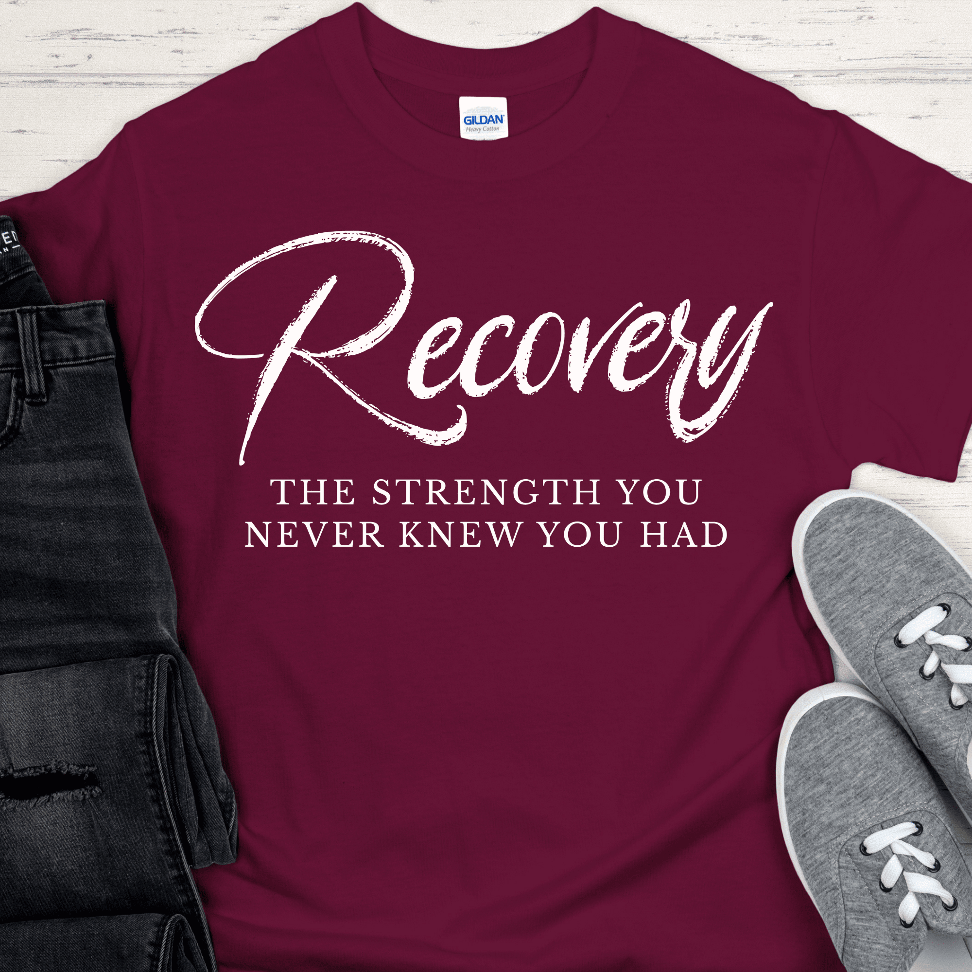 Recovery T-Shirt | Inspiring Sobriety | Recovery The Strength You Never Knew You Had - Inner Stride Official