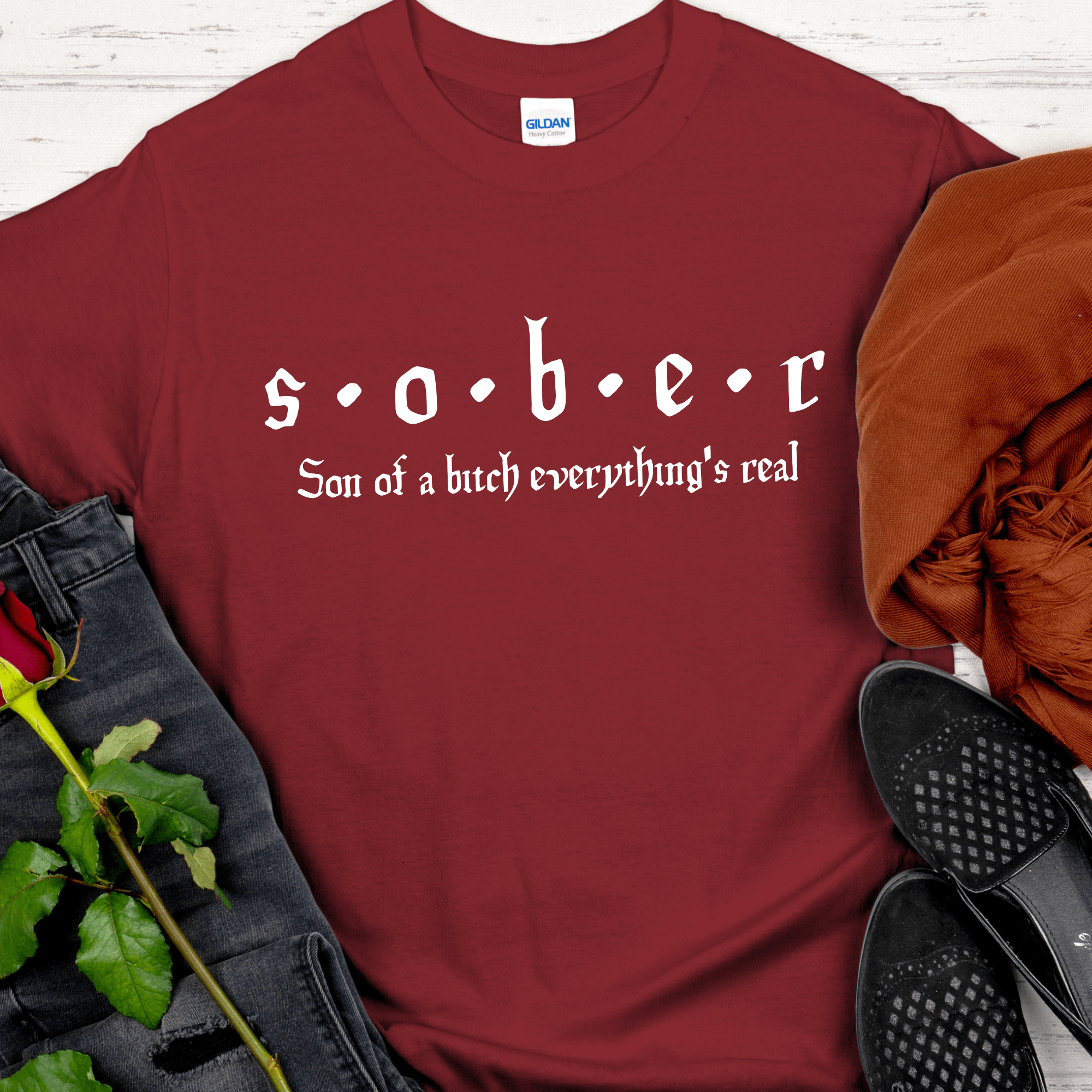 Recovery T-Shirt | Inspiring Sobriety |  S.O.B.E.R. Inspiring Sobriety